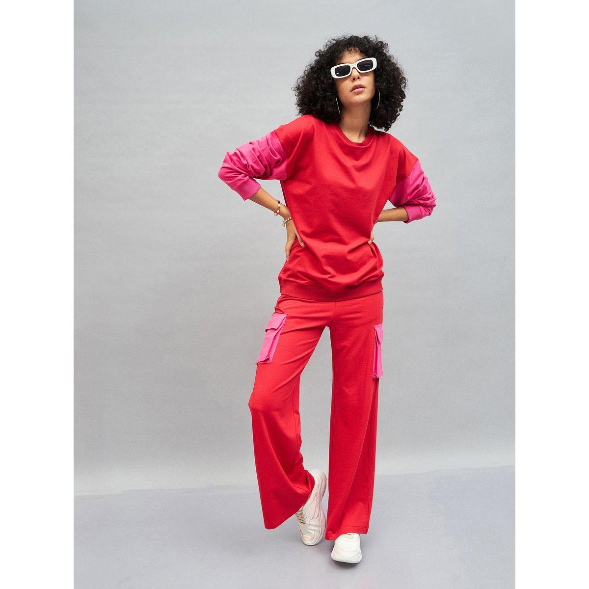Sassafras X Styli  Oversized Color Block Sweatshirt-women-winterwear-hoodiesandsweatshirts-sweatshirts-image-2