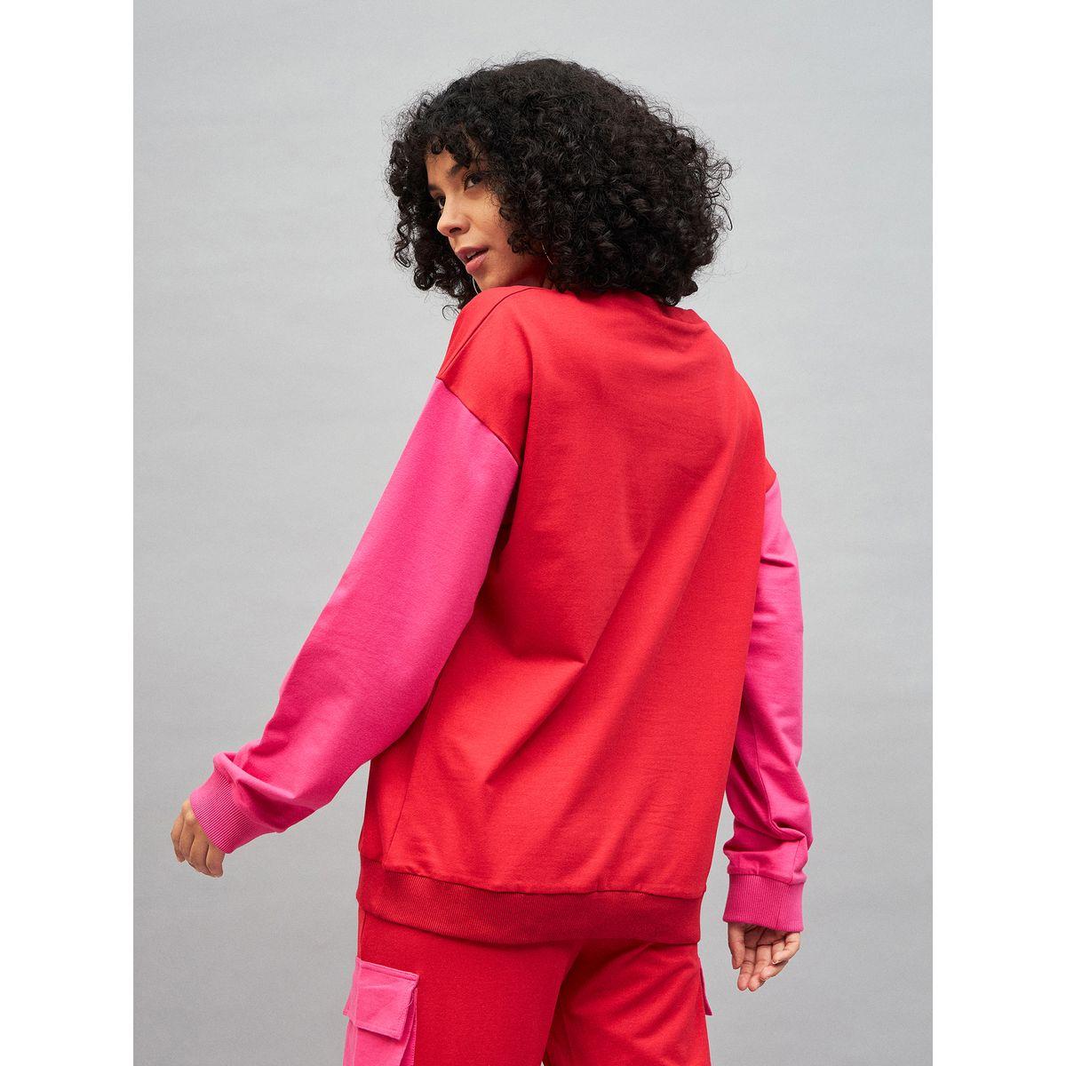 Sassafras X Styli  Oversized Color Block Sweatshirt-women-winterwear-hoodiesandsweatshirts-sweatshirts-image-5