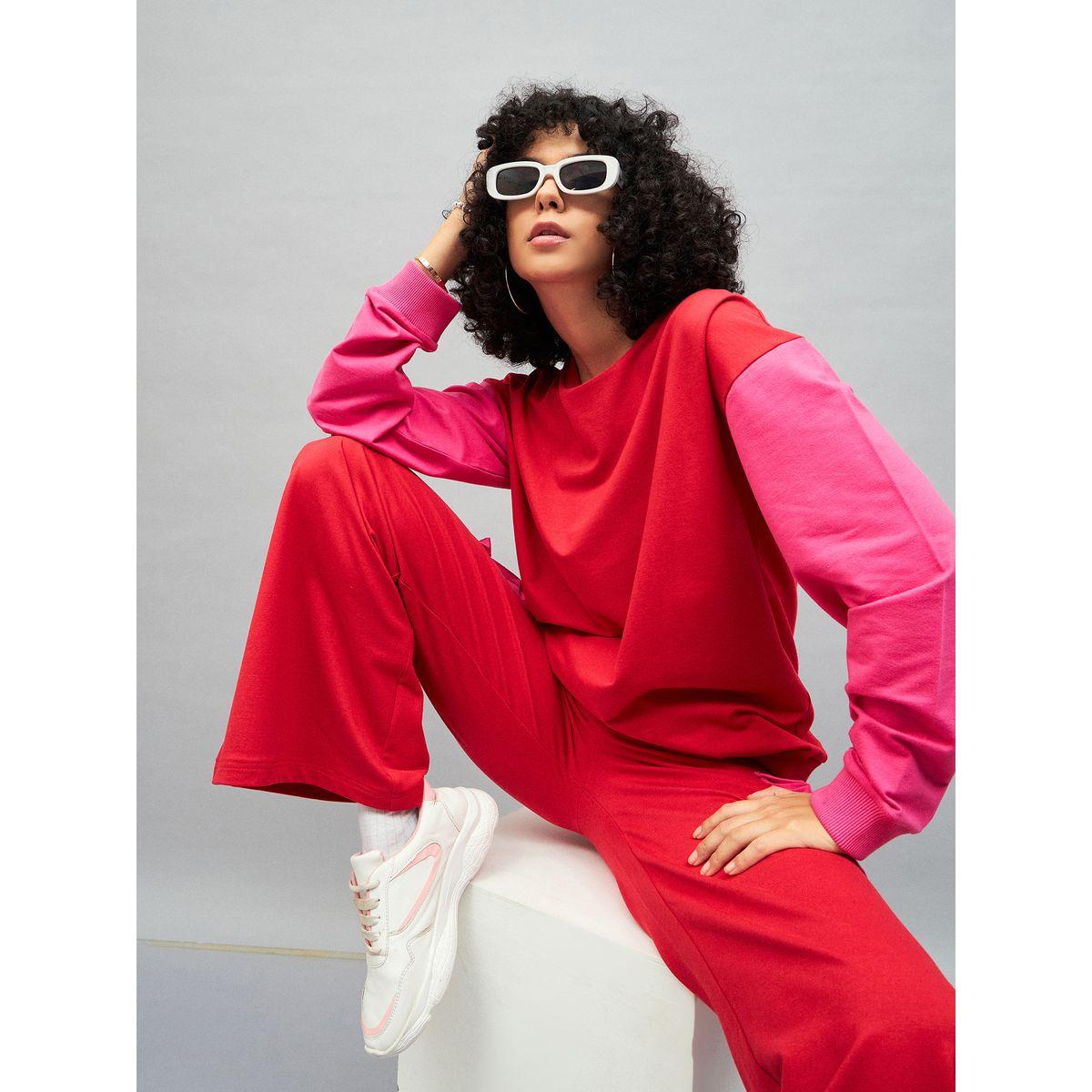 Sassafras X Styli  Oversized Color Block Sweatshirt-women-winterwear-hoodiesandsweatshirts-sweatshirts-image-7