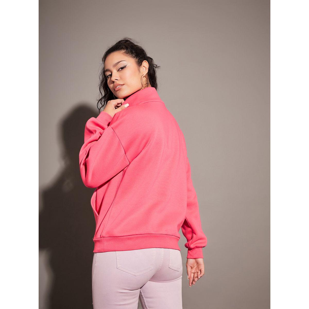 سويت شيرت فليس بقصة عادية ونصف سحَّاب غلق ساسافراس × ستايلي-women-winterwear-hoodiesandsweatshirts-sweatshirts-image-5