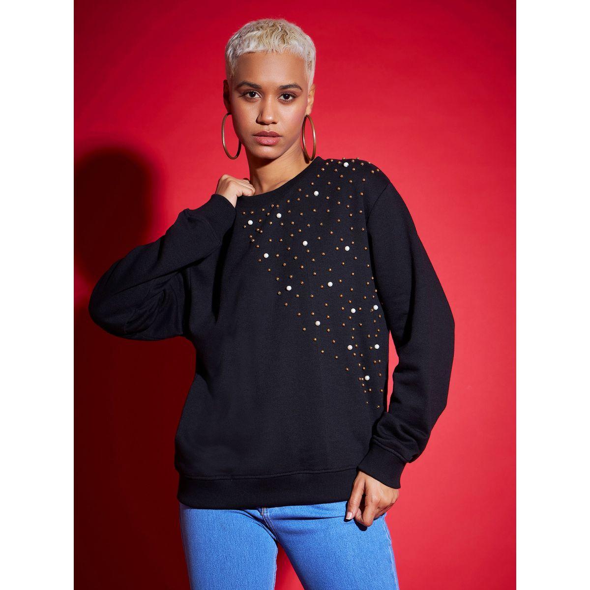 Sassafras X Styli  Oversized Embellished Terry Sweatshirt-women-clothing-hoodiesandsweatshirts-sweatshirts-image-1