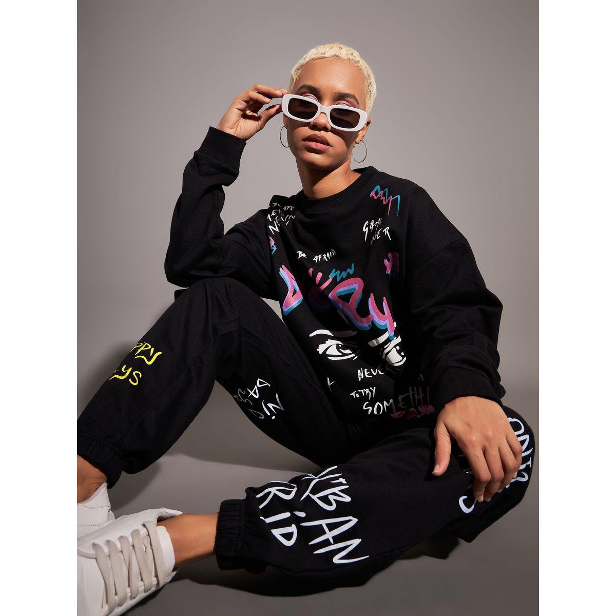 Sassafras X Styli  Oversized Graphic Print Dropped Shoulder Sweatshirt-women-winterwear-hoodiesandsweatshirts-sweatshirts-image-6