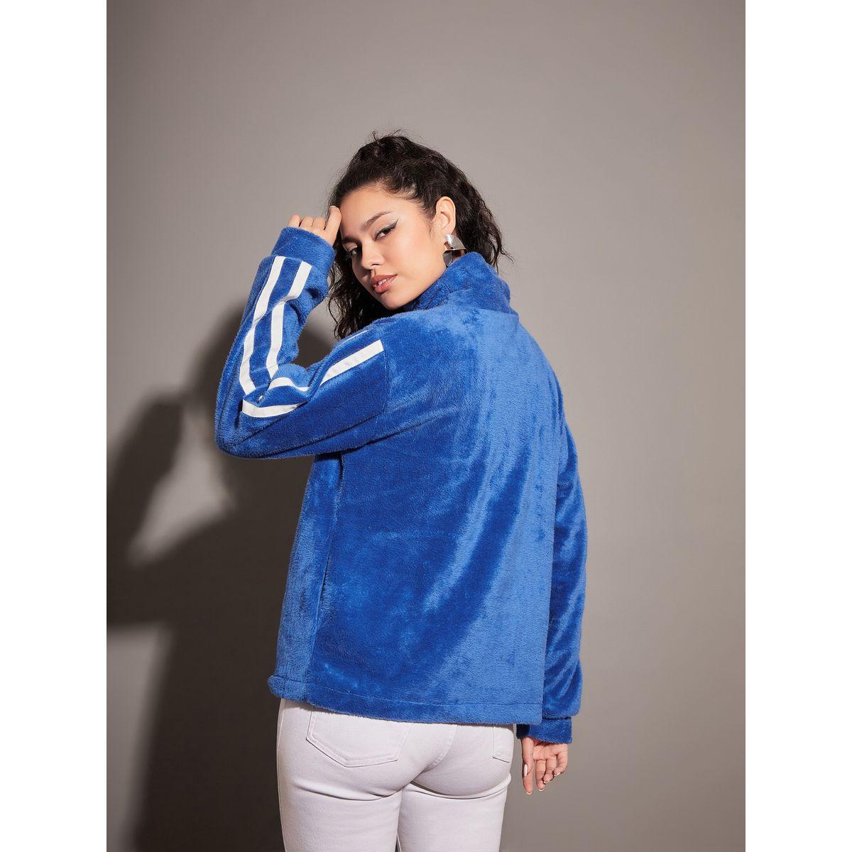 سويت شيرت فليس بياقة عالية وفرو صناعي ساسافراس × ستايلي-women-clothing-hoodiesandsweatshirts-sweatshirts-image-5