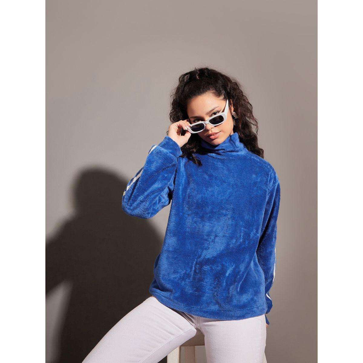 سويت شيرت فليس بياقة عالية وفرو صناعي ساسافراس × ستايلي-women-clothing-hoodiesandsweatshirts-sweatshirts-image-6