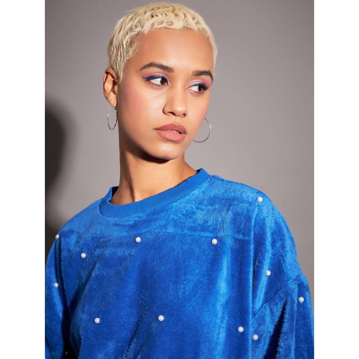 سويت شيرت فليس بقصة مريحة وفرو صناعي ساسافراس × ستايلي-women-clothing-hoodiesandsweatshirts-sweatshirts-image-4