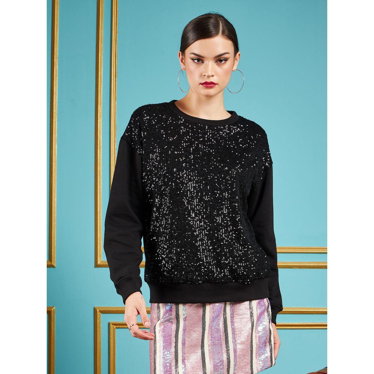 سويت شيرت فضفاض مزين بالترتر ساسافراس × ستايلي-women-clothing-hoodiesandsweatshirts-sweatshirts-image-1