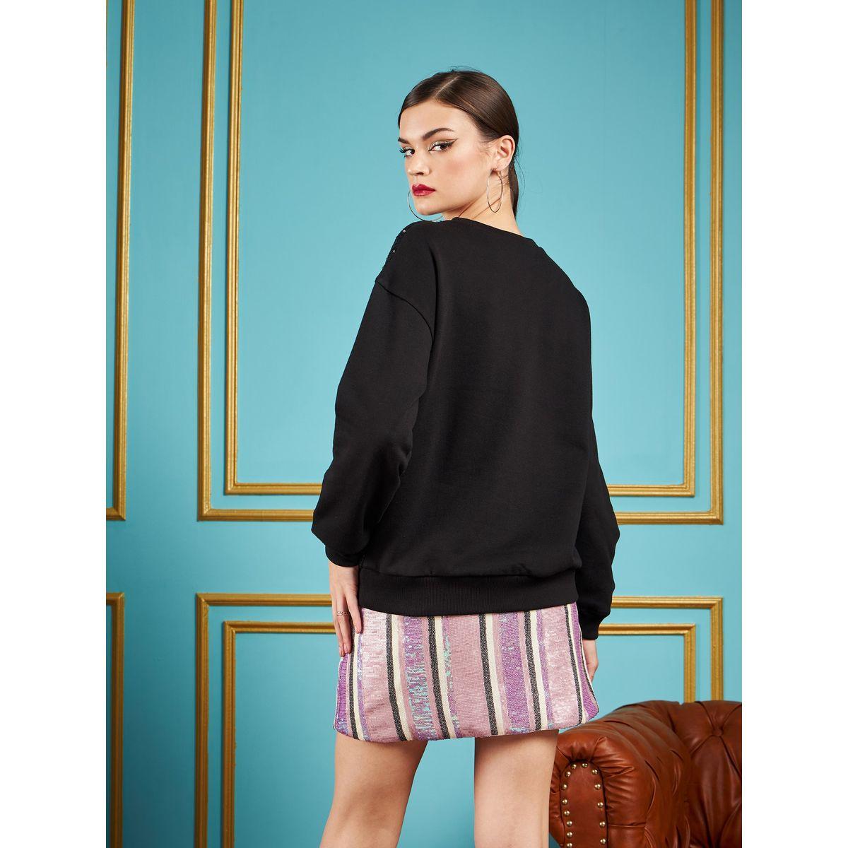 سويت شيرت فضفاض مزين بالترتر ساسافراس × ستايلي-women-clothing-hoodiesandsweatshirts-sweatshirts-image-5