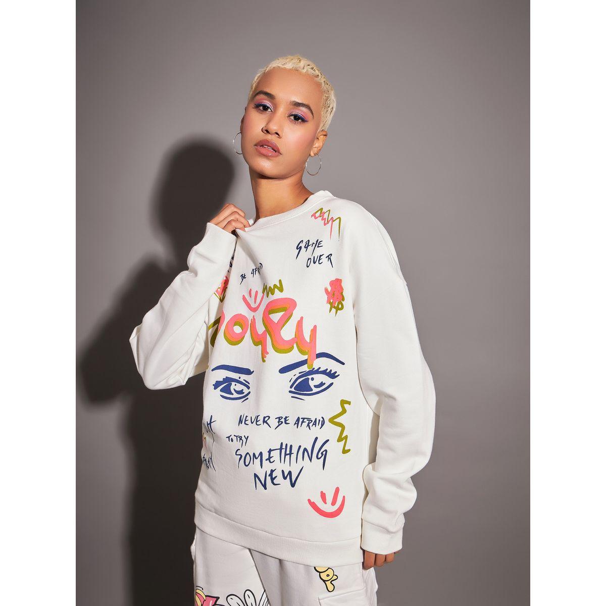 سويت شيرت فضفاض بأكتاف منخفضة وطبعة جرافيك ساسافراس × ستايلي-women-winterwear-hoodiesandsweatshirts-sweatshirts-image-3