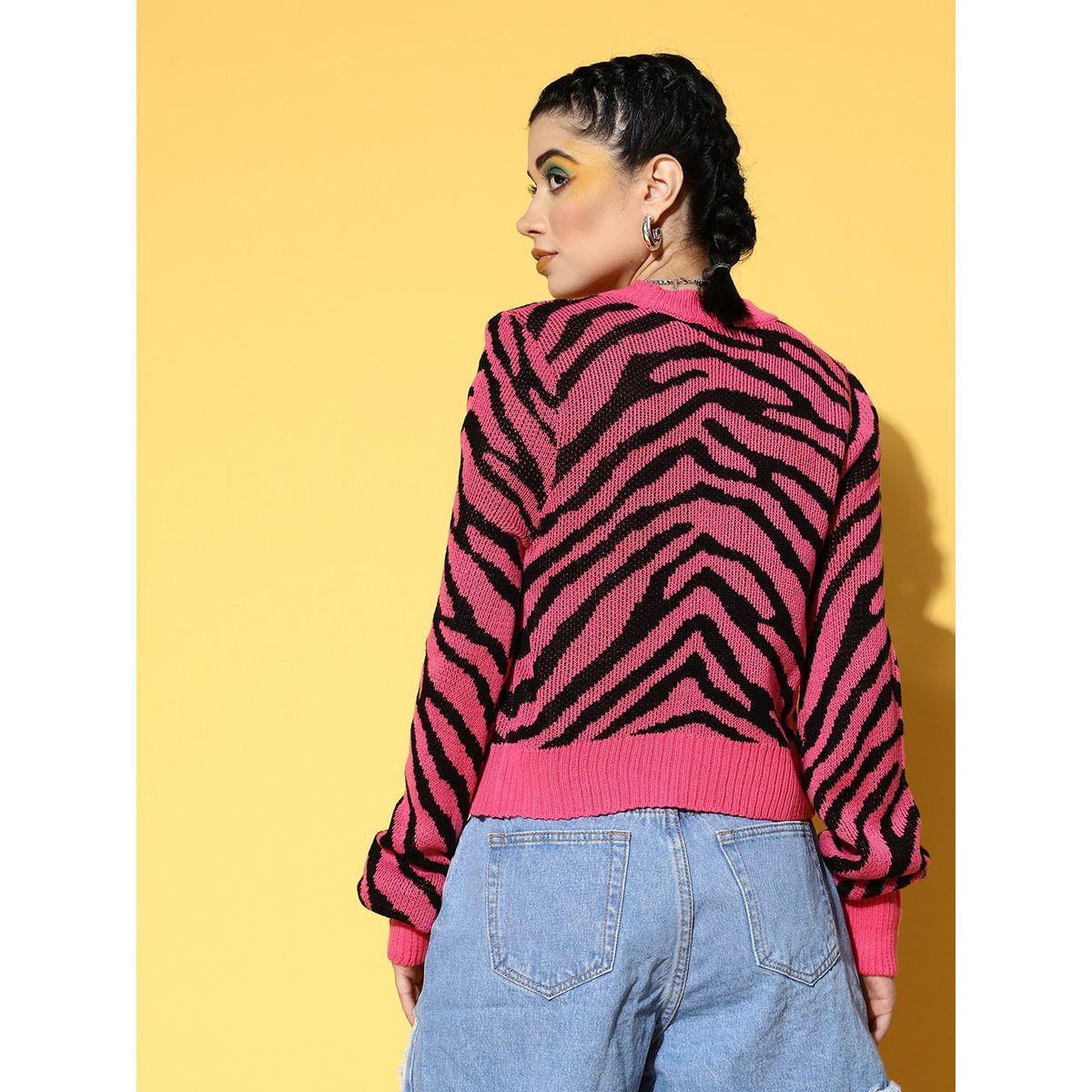 Sassafras X Styli  Animal Print Knitted Cardigan-women-winterwear-cardigansandjumpers-cardigans-image-5
