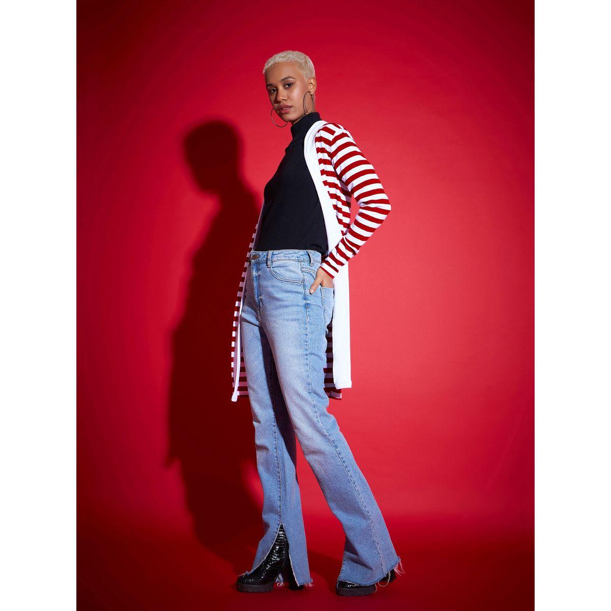 Sassafras X Styli  Striped Front Open Knit Shrug-women-clothing-shirtsandblouses-blouses-image-3