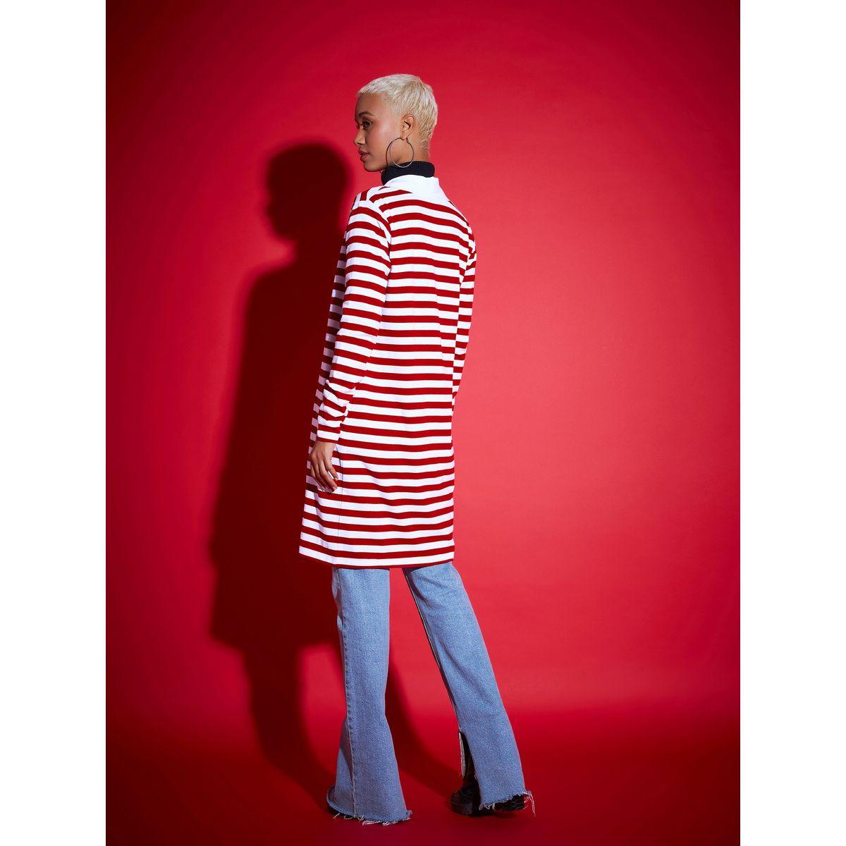 Sassafras X Styli  Striped Front Open Knit Shrug-women-clothing-shirtsandblouses-blouses-image-5