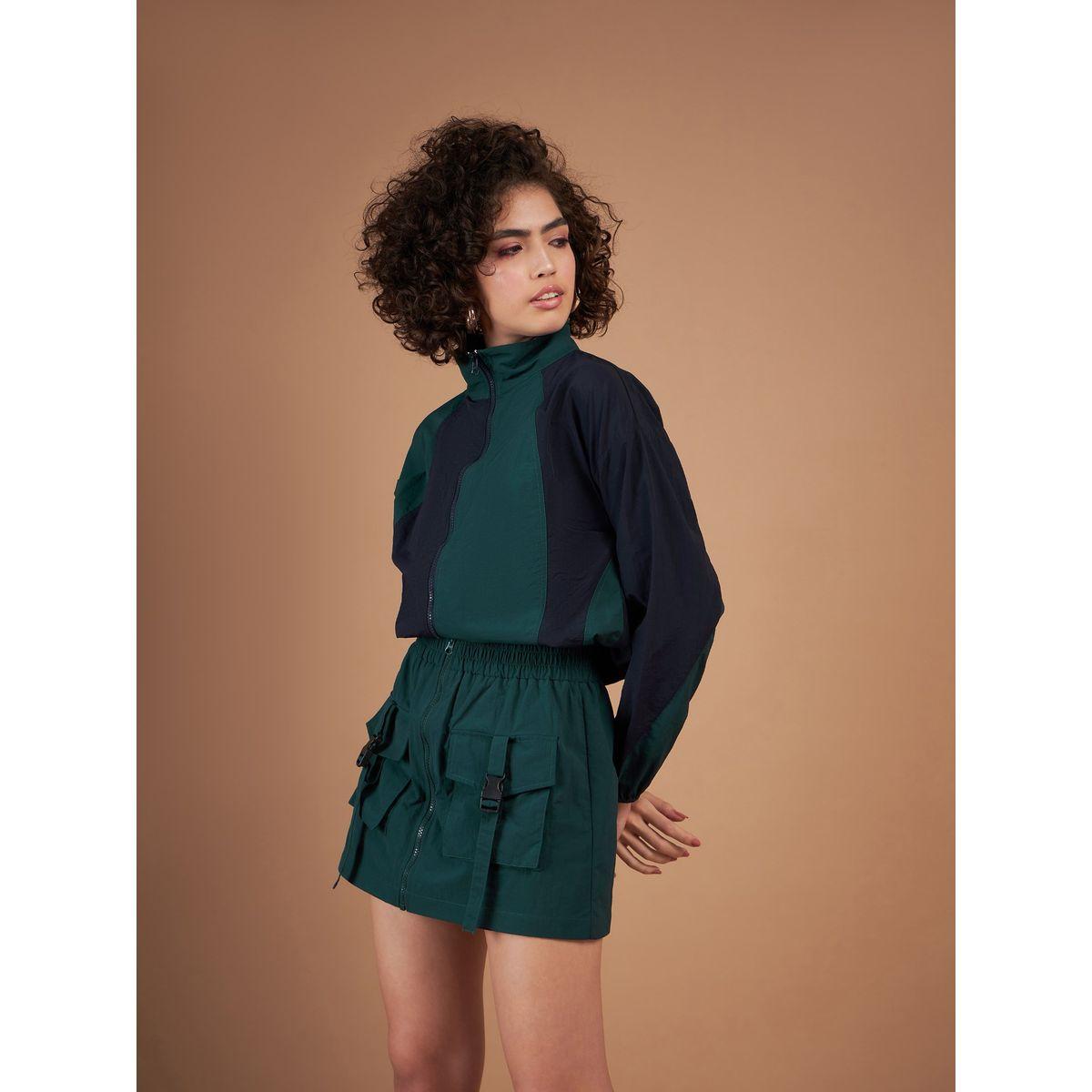 Sassafras X Styli  Color Block Parachute Zipper Jacket-women-winterwear-coatsandjackets-jackets-image-3