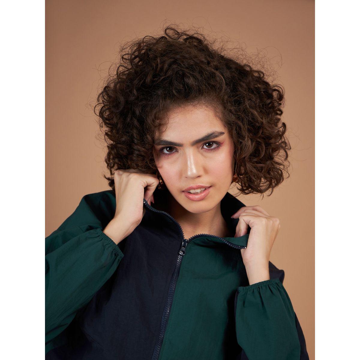 Sassafras X Styli  Color Block Parachute Zipper Jacket-women-winterwear-coatsandjackets-jackets-image-4