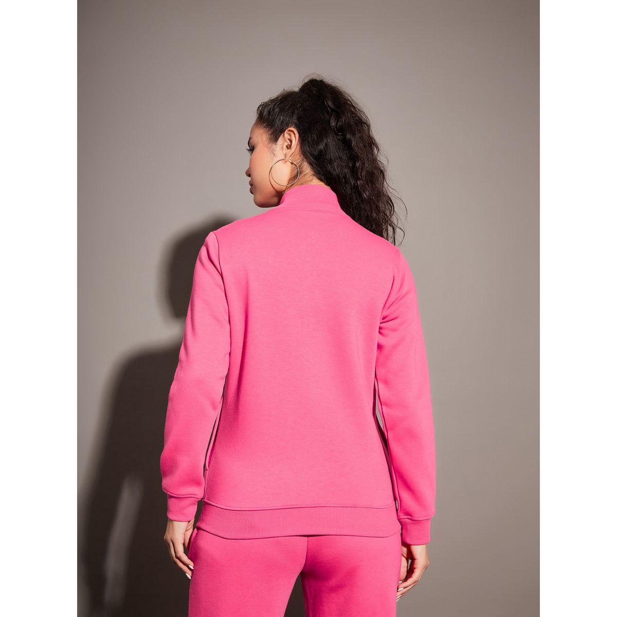 Sassafras X Styli  High Neck Fleece Zipper Jacket-women-winterwear-coatsandjackets-jackets-image-5