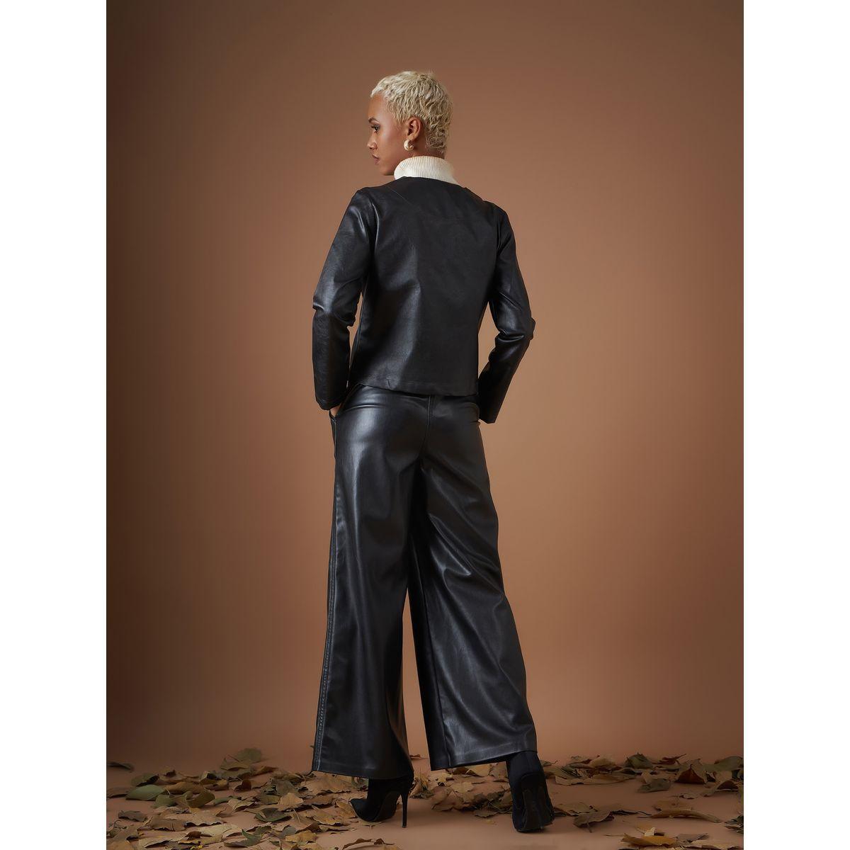 جاكيت بايكر بمظهر الجلد ونمط لف ساسافراس × ستايلي-women-winterwear-coatsandjackets-jackets-image-5