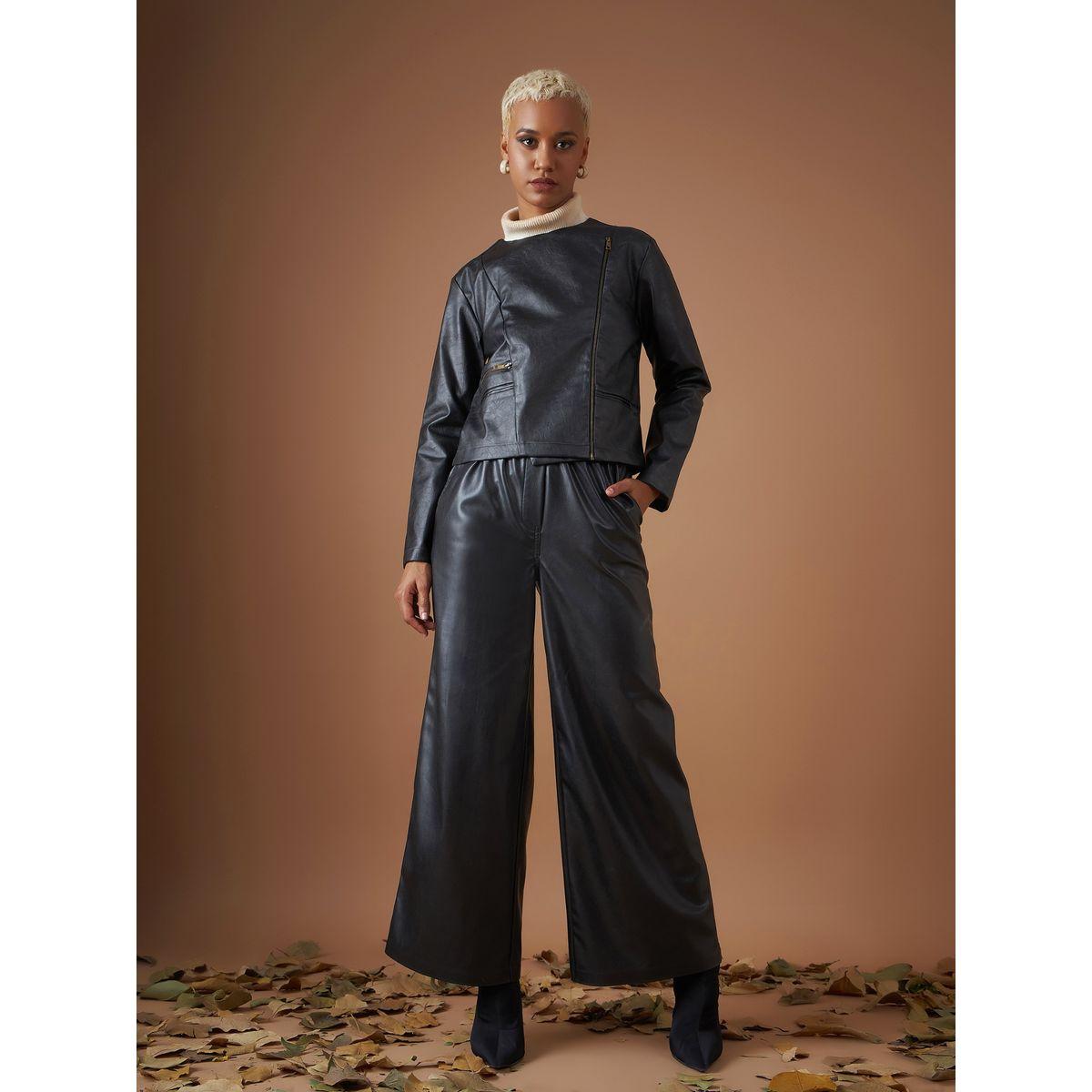جاكيت بايكر بمظهر الجلد ونمط لف ساسافراس × ستايلي-women-winterwear-coatsandjackets-jackets-image-8