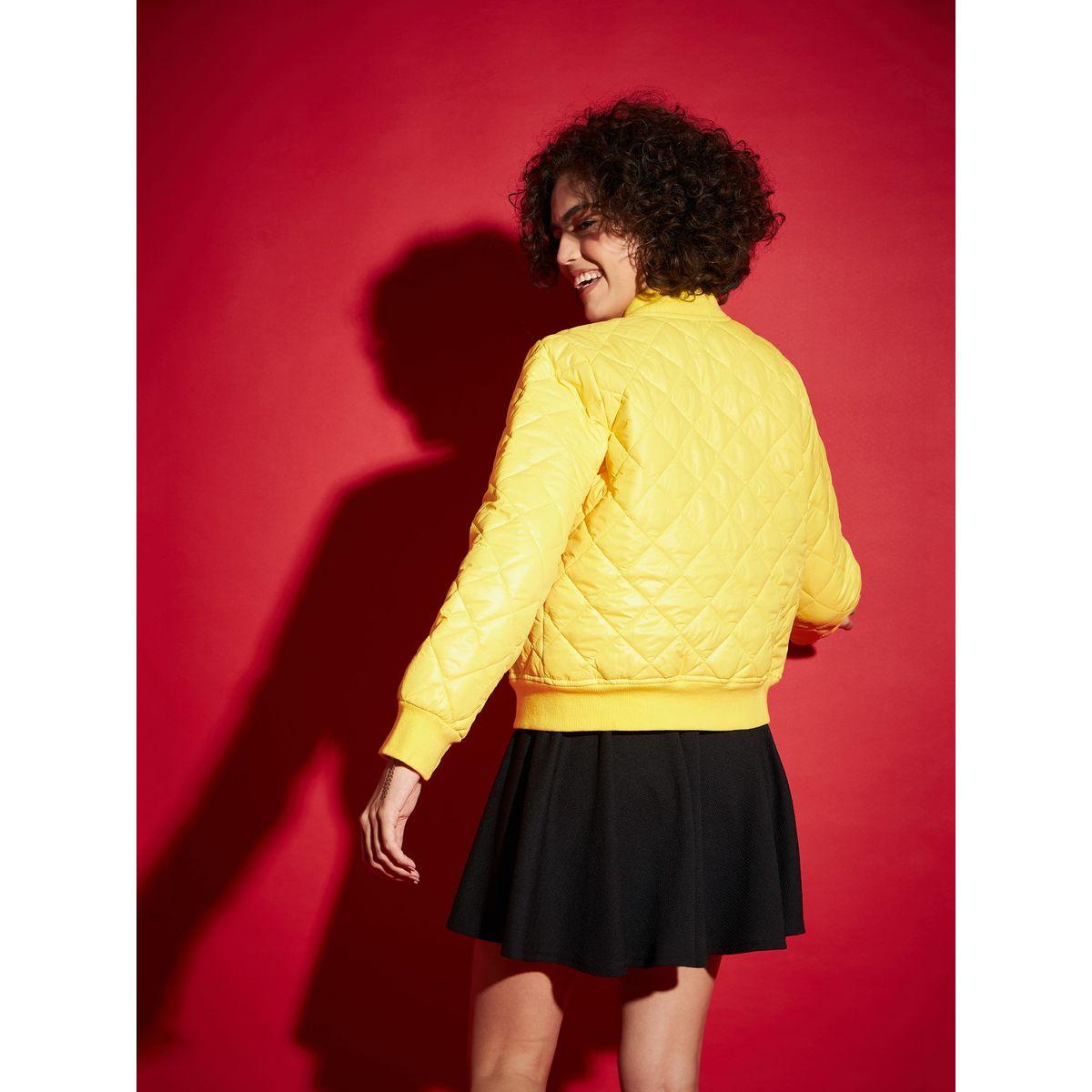 جاكيت بومبر بنمط الماس مع ياقة ساسافراس × ستايلي-women-winterwear-coatsandjackets-jackets-image-5