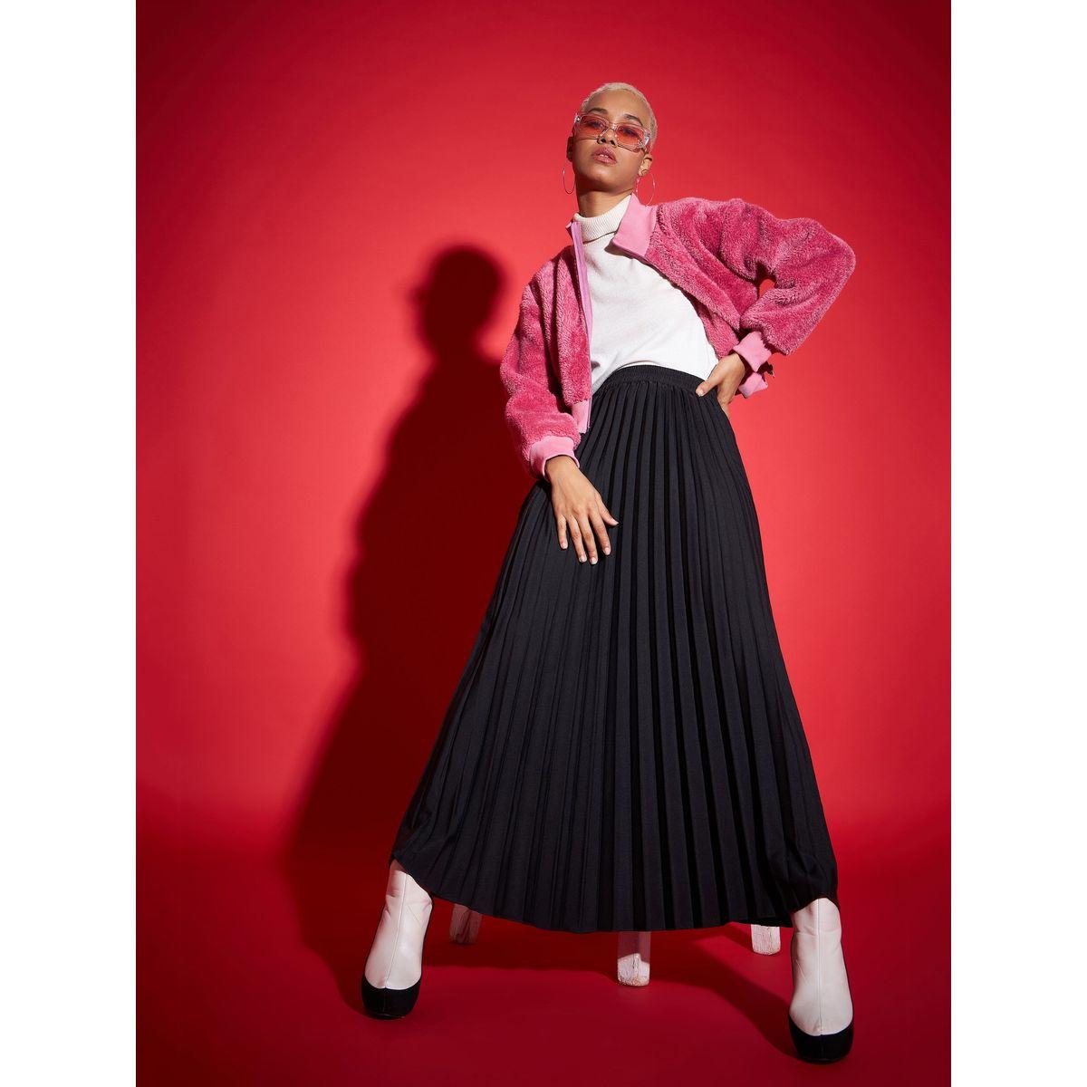 جاكيت بومبر قصير بياقة عالية وفرو صناعي ساسافراس × ستايلي-women-winterwear-coatsandjackets-jackets-image-6