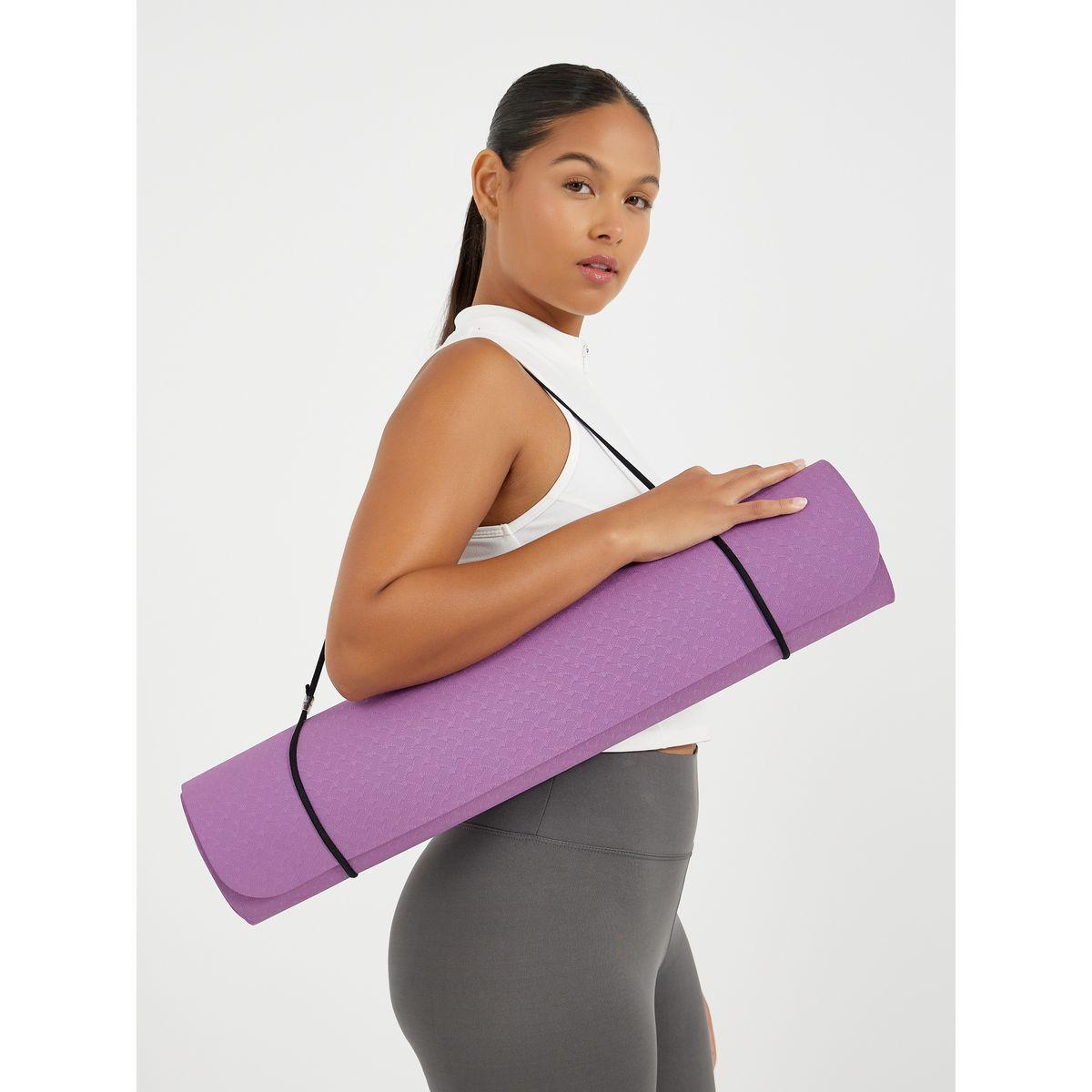 Styli 2-Way Usable Textured Yoga Mat with Carry On Strap. 183x61x0.6cm-women-clothing-sportswearandactivewear-trackpantsandtracksuits-image-1
