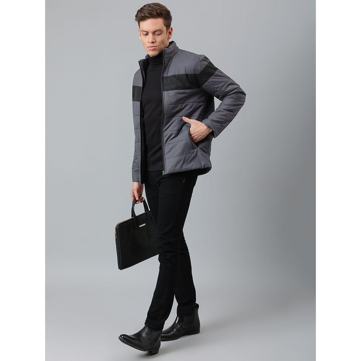 Dennis Lingo X Styli  Contrast Panel Regular Fit Puffer Jacket-men-clothing-jacketsandblazers-jackets-image-1