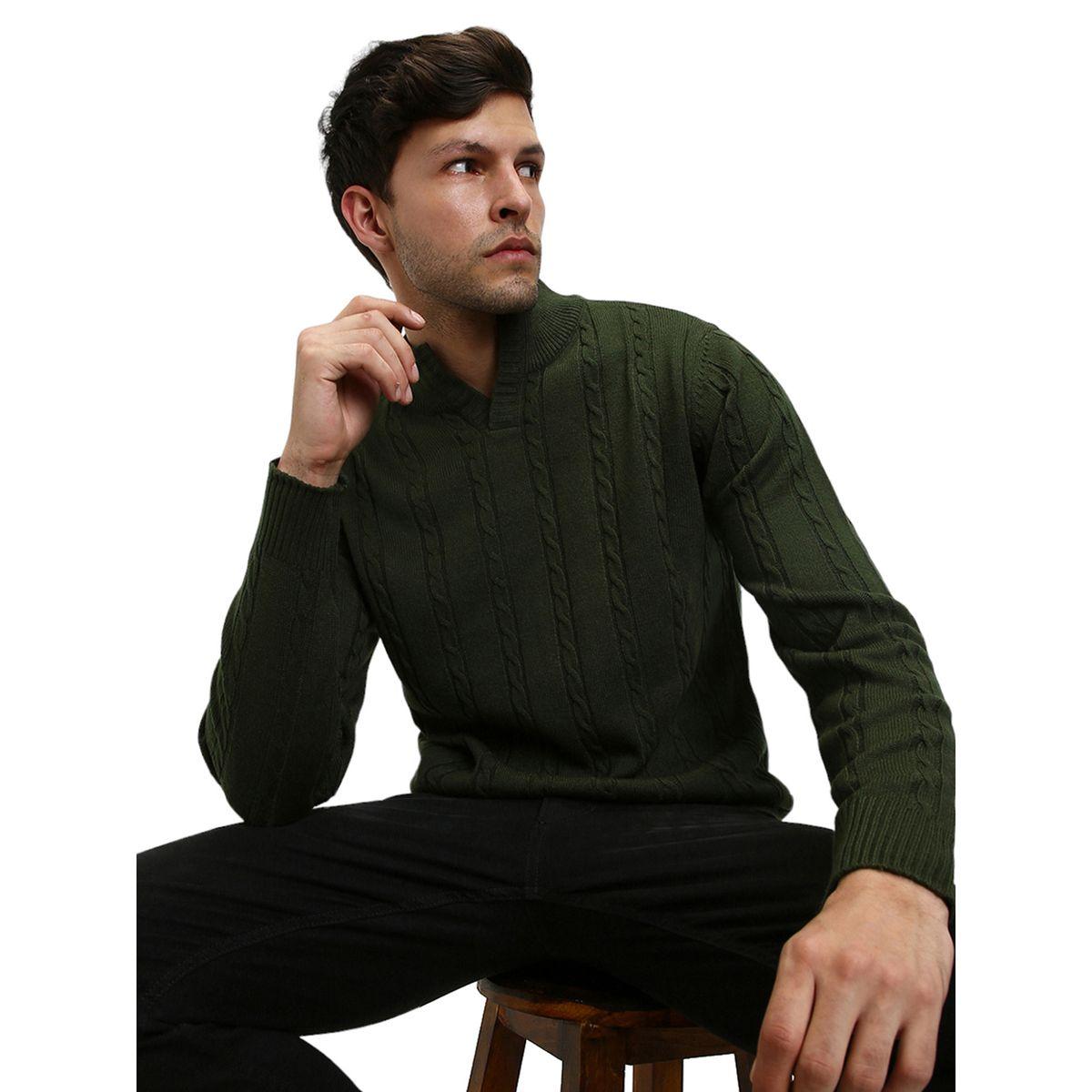 Dennis Lingo X Styli  Textured Cable Knit Mock Neck Sweater-men-clothing-sweatersandpullovers-image-5