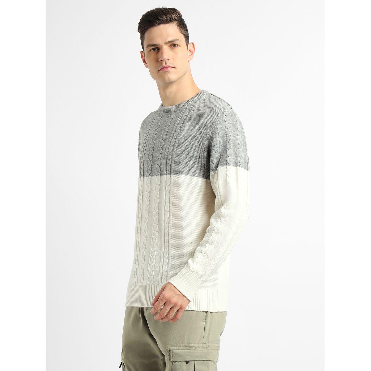 Dennis Lingo X Styli  Textured Cable Knit Color Block Sweater-men-clothing-sweatersandpullovers-image-3
