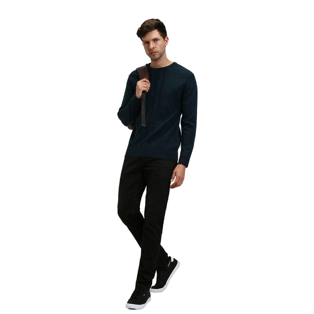 سويتر محبوك بياقة دائرية وتفاصيل بارزة الملمس دينيس لينجو × ستايلي-men-clothing-sweatersandpullovers-image-1