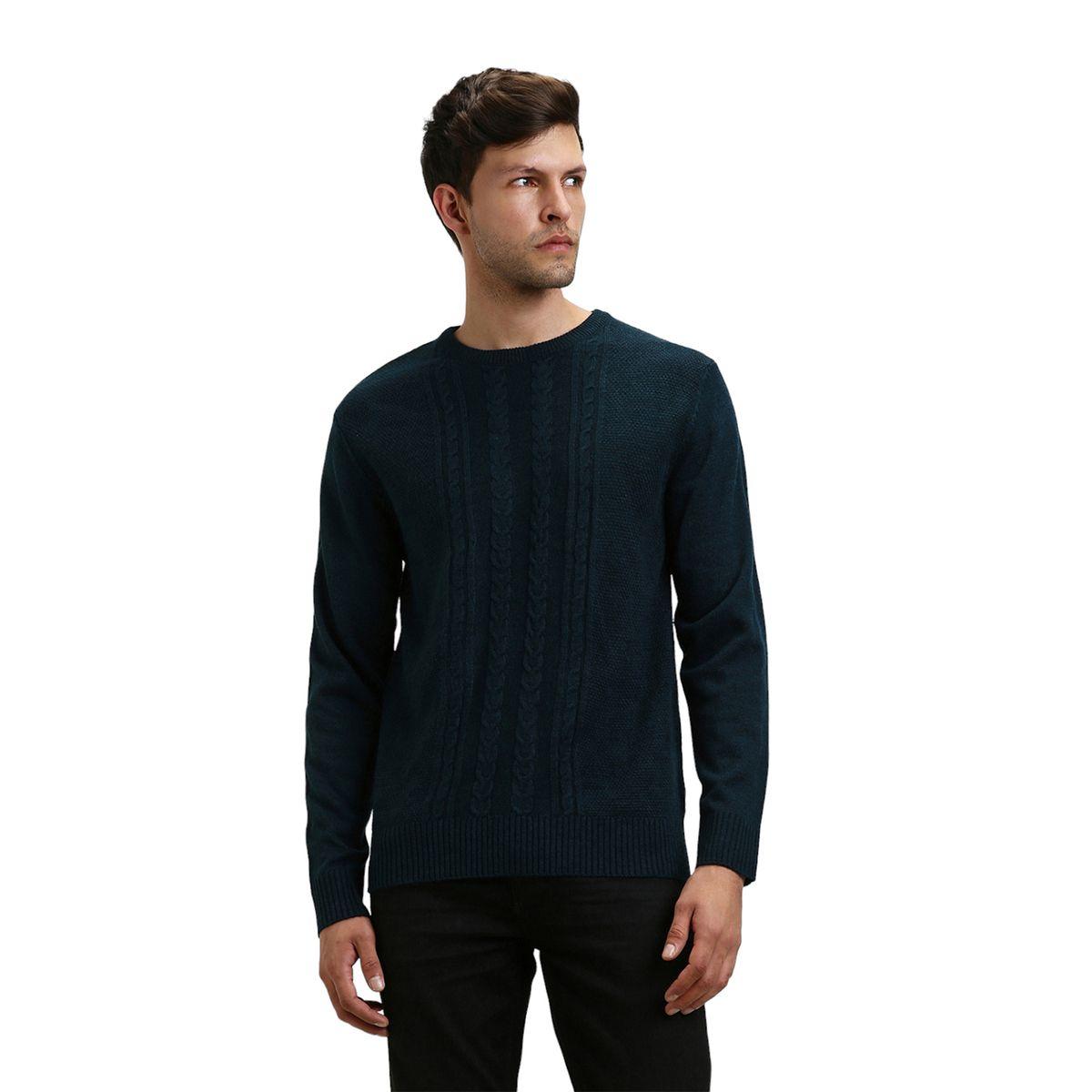 Dennis Lingo X Styli  Textured Cable Knit Round Neck Sweater-men-clothing-sweatersandpullovers-image-2