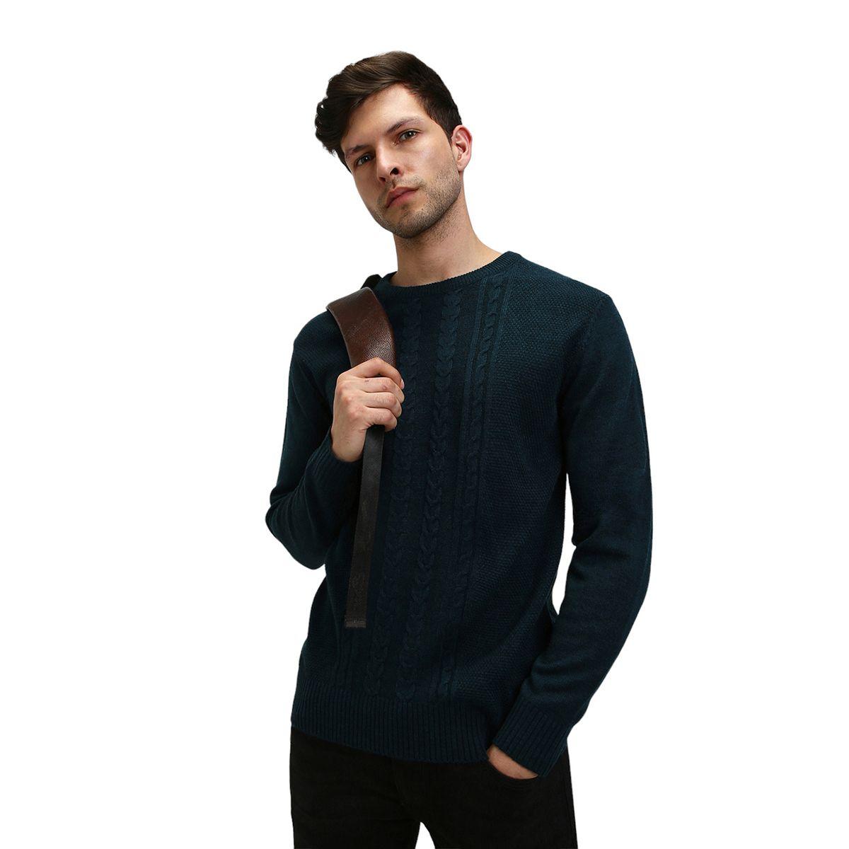 سويتر محبوك بياقة دائرية وتفاصيل بارزة الملمس دينيس لينجو × ستايلي-men-clothing-sweatersandpullovers-image-5