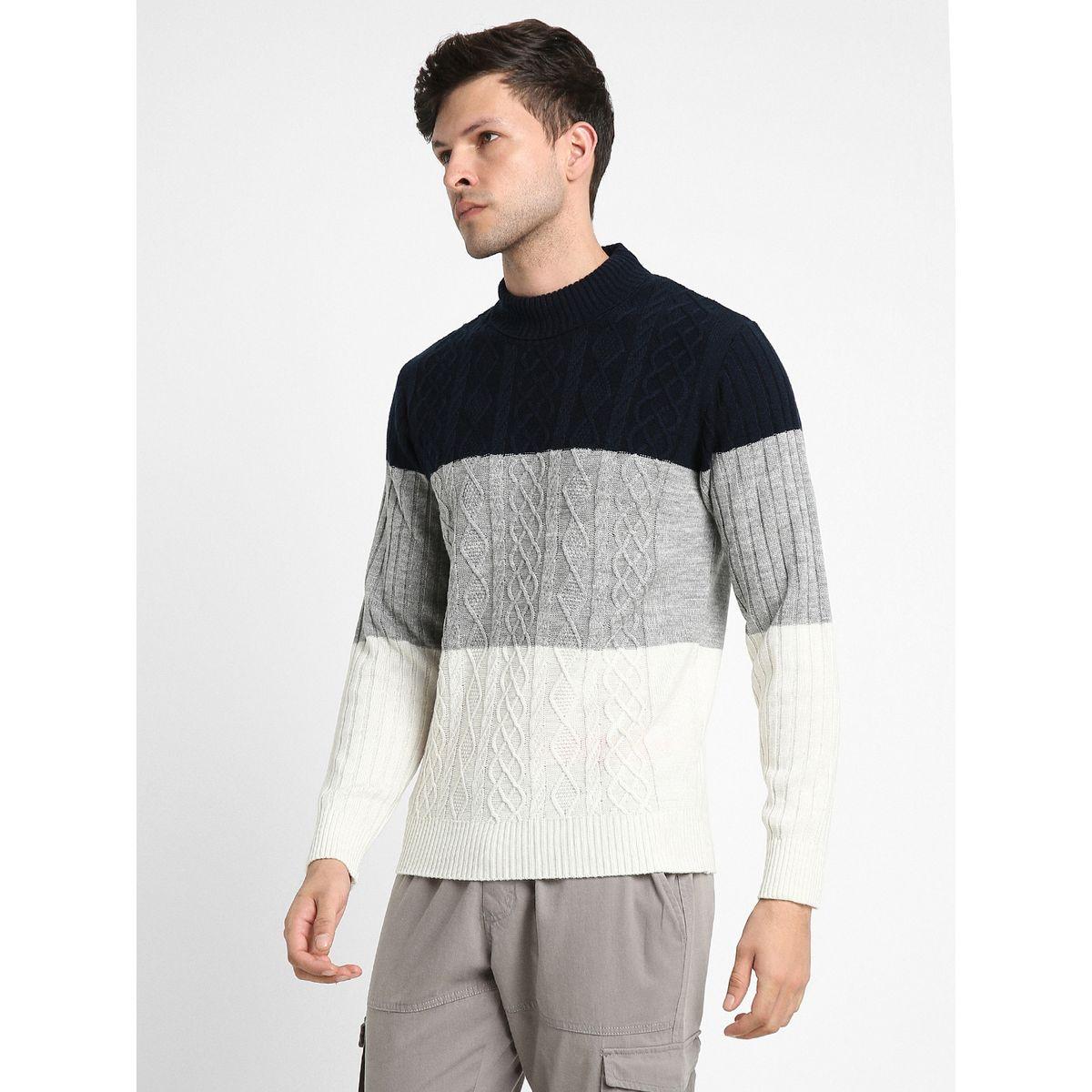 Dennis Lingo X Styli  Textured Knit Color Block Sweater-men-clothing-sweatersandpullovers-image-3