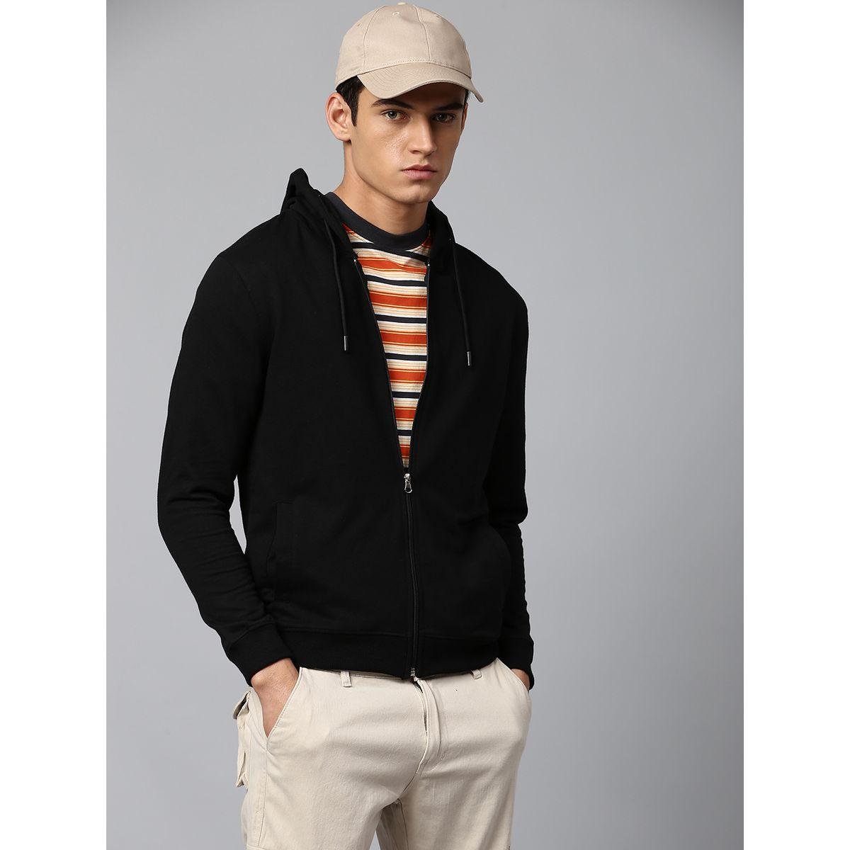 Dennis Lingo X Styli  Regular Fit Solid Hooded Sweatshirt-men-winterwear-hoodiesandsweatshirts-image-2