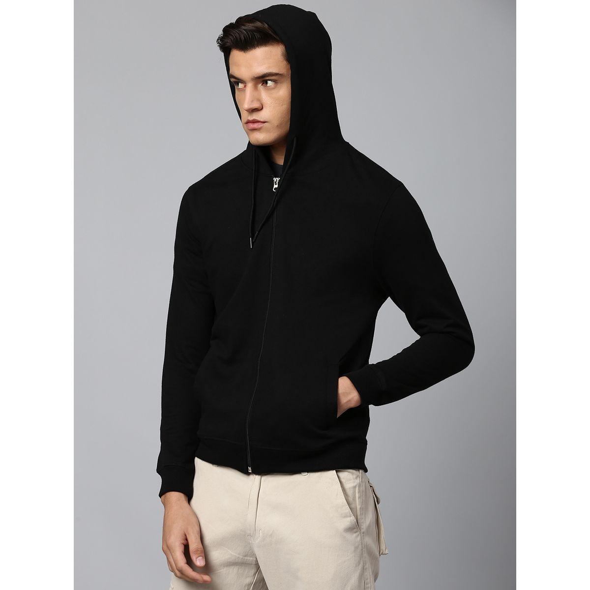 سويت شيرت سادة بقصة عادية وياقة هودي دينيس لينجو × ستايلي-men-winterwear-hoodiesandsweatshirts-image-3
