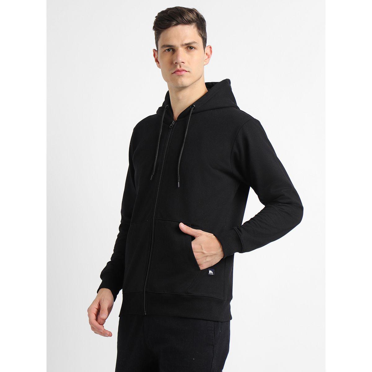 Dennis Lingo X Styli  Solid Hooded Sweatshirt with Zip Closure-men-winterwear-hoodiesandsweatshirts-image-4