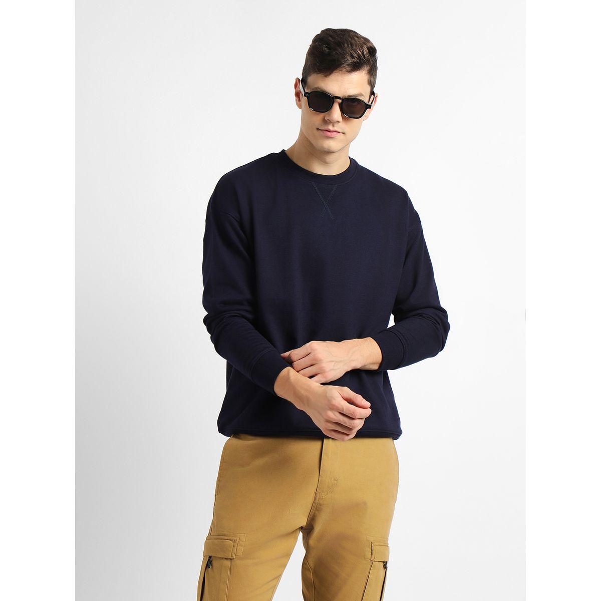 Dennis Lingo X Styli  Relaxed Fit Solid Sweatshirt with Dropped Shoulder-men-winterwear-hoodiesandsweatshirts-image-6