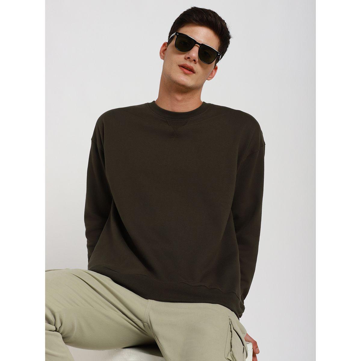 Dennis Lingo X Styli  Relaxed Fit Solid Sweatshirt with Dropped Shoulder-men-winterwear-hoodiesandsweatshirts-image-2