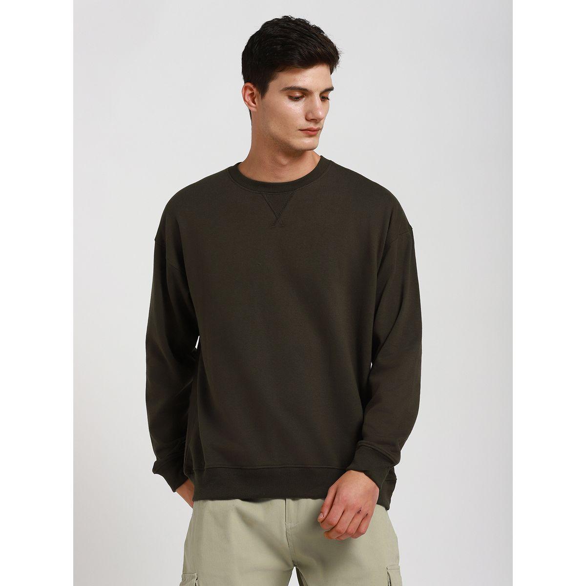 Dennis Lingo X Styli  Relaxed Fit Solid Sweatshirt with Dropped Shoulder-men-winterwear-hoodiesandsweatshirts-image-3