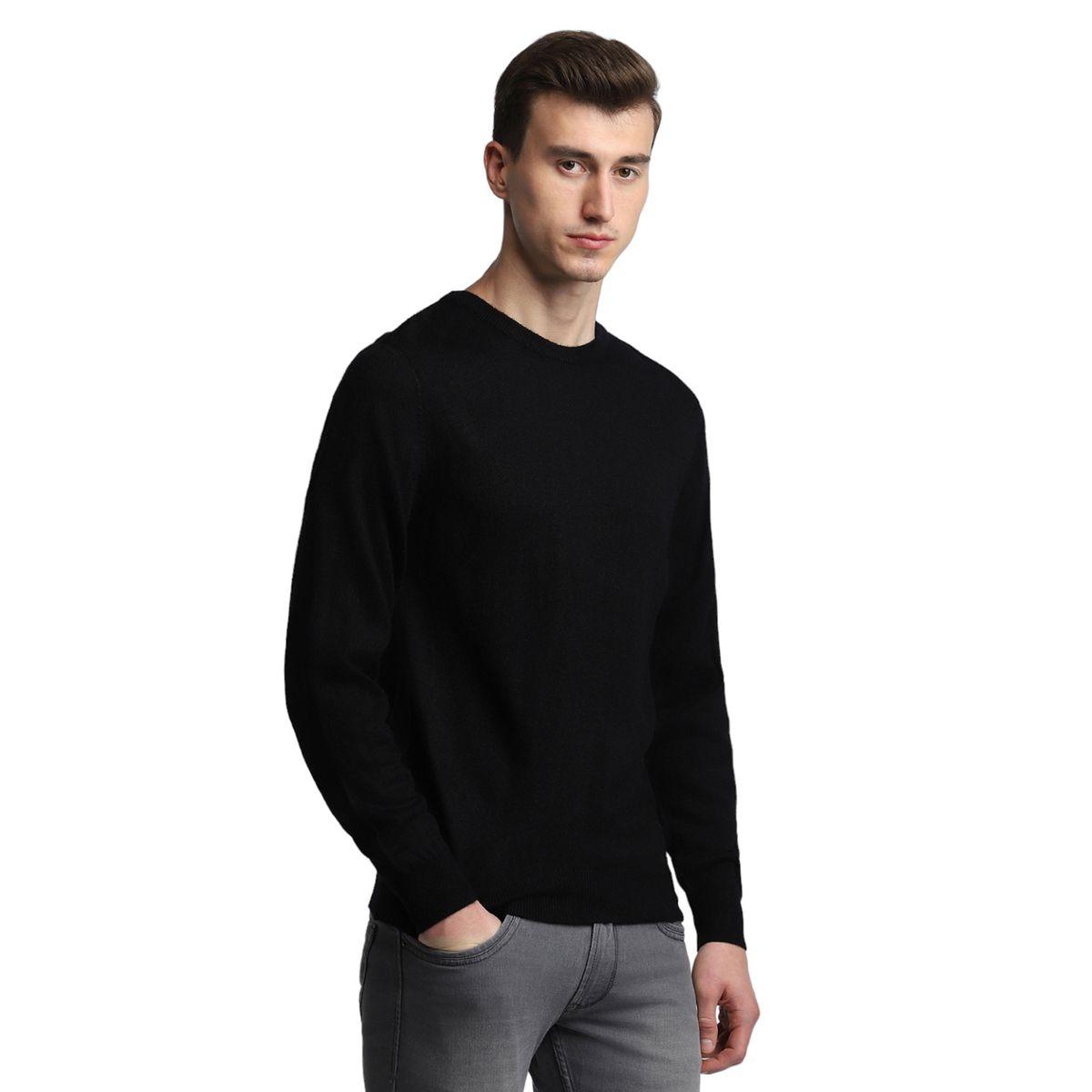سويتر بياقة دائرية وقصة سليم فت دينيس لينجو × ستايلي-men-clothing-sweatersandpullovers-image-3