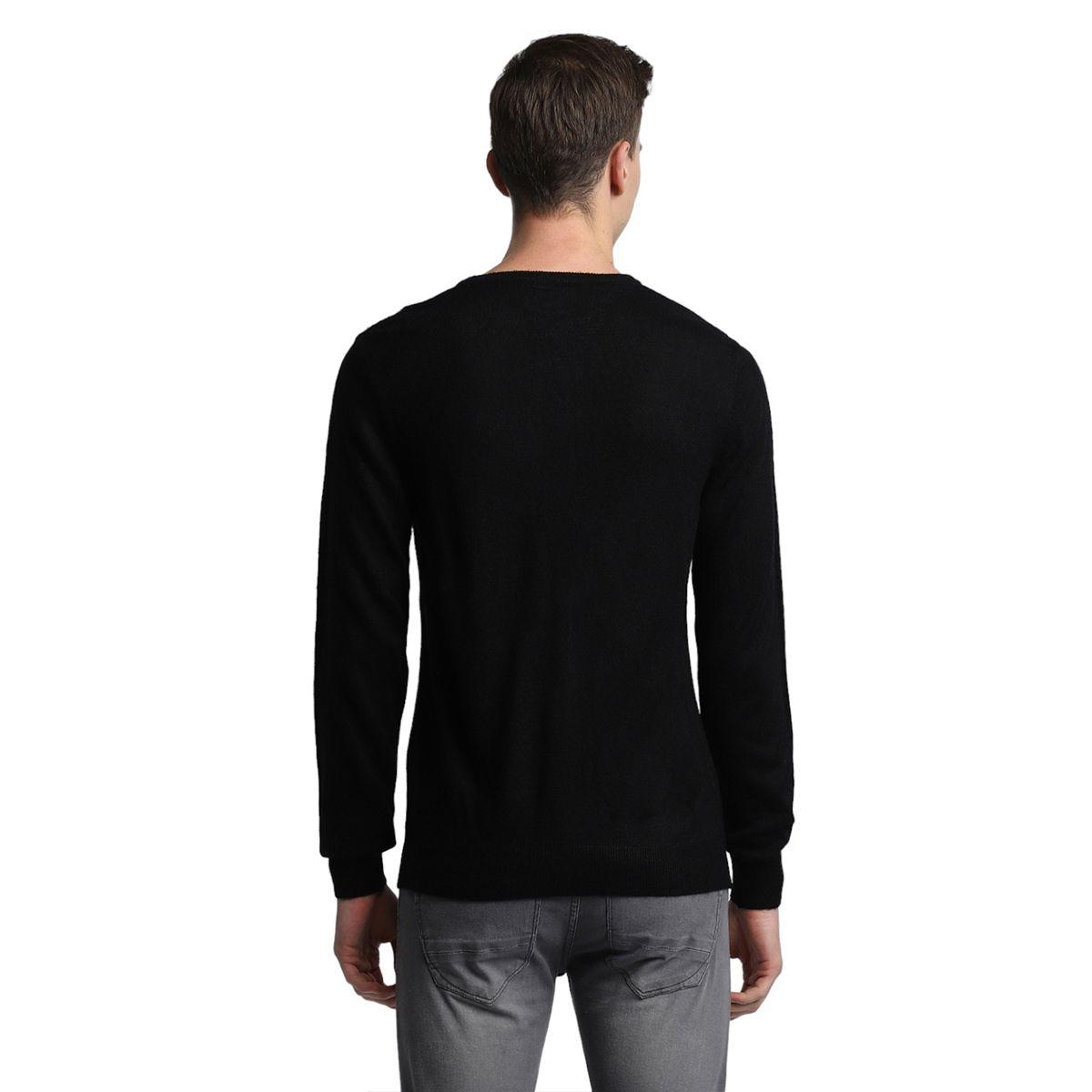 سويتر بياقة دائرية وقصة سليم فت دينيس لينجو × ستايلي-men-clothing-sweatersandpullovers-image-4