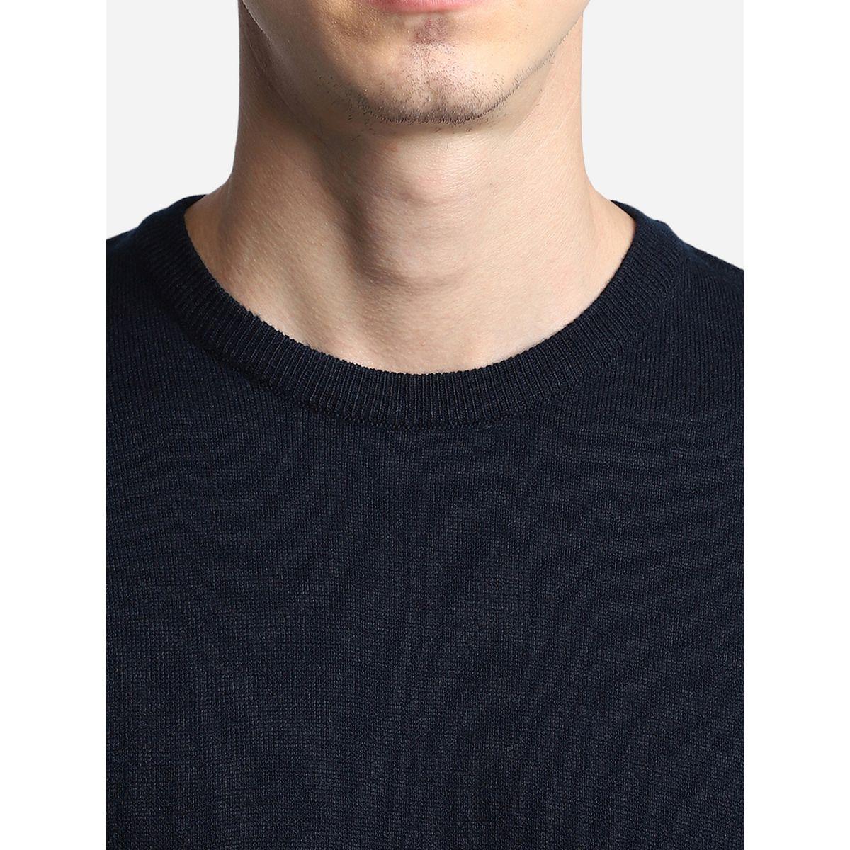 سويتر بياقة دائرية وقصة سليم فت دينيس لينجو × ستايلي-men-clothing-sweatersandpullovers-image-5