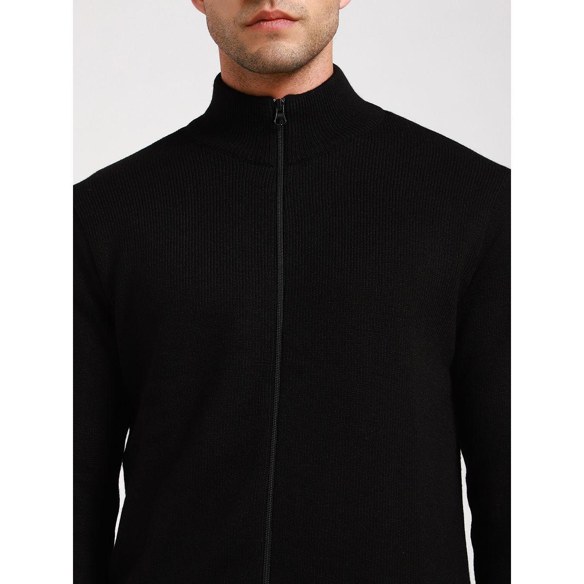 Dennis Lingo X Styli  Mock Neck Slim Fit Cardigan with Front Zip-men-clothing-sweatersandpullovers-image-2