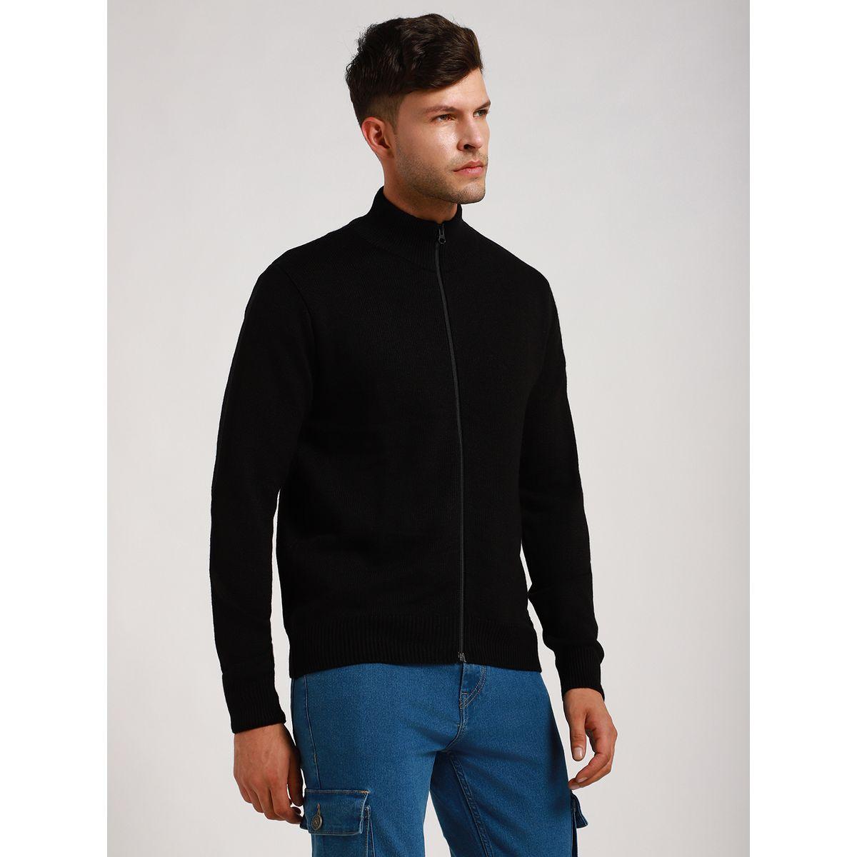 Dennis Lingo X Styli  Mock Neck Slim Fit Cardigan with Front Zip-men-clothing-sweatersandpullovers-image-5