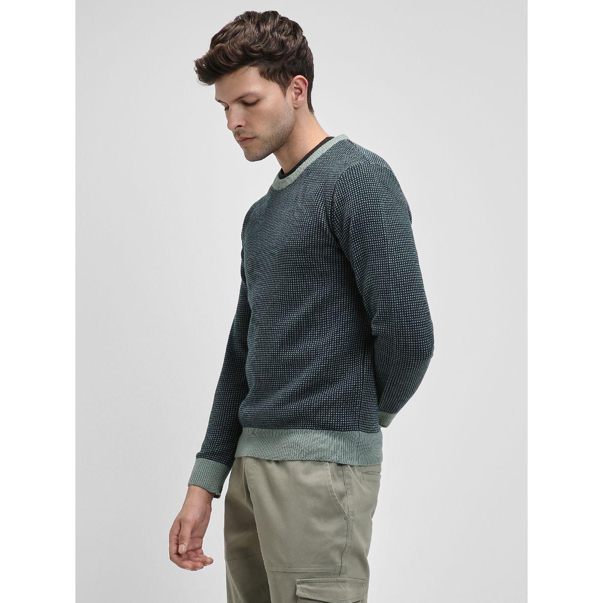 Dennis Lingo X Styli  Textured Round Neck Regular Fit Sweater-men-clothing-sweatersandpullovers-image-2