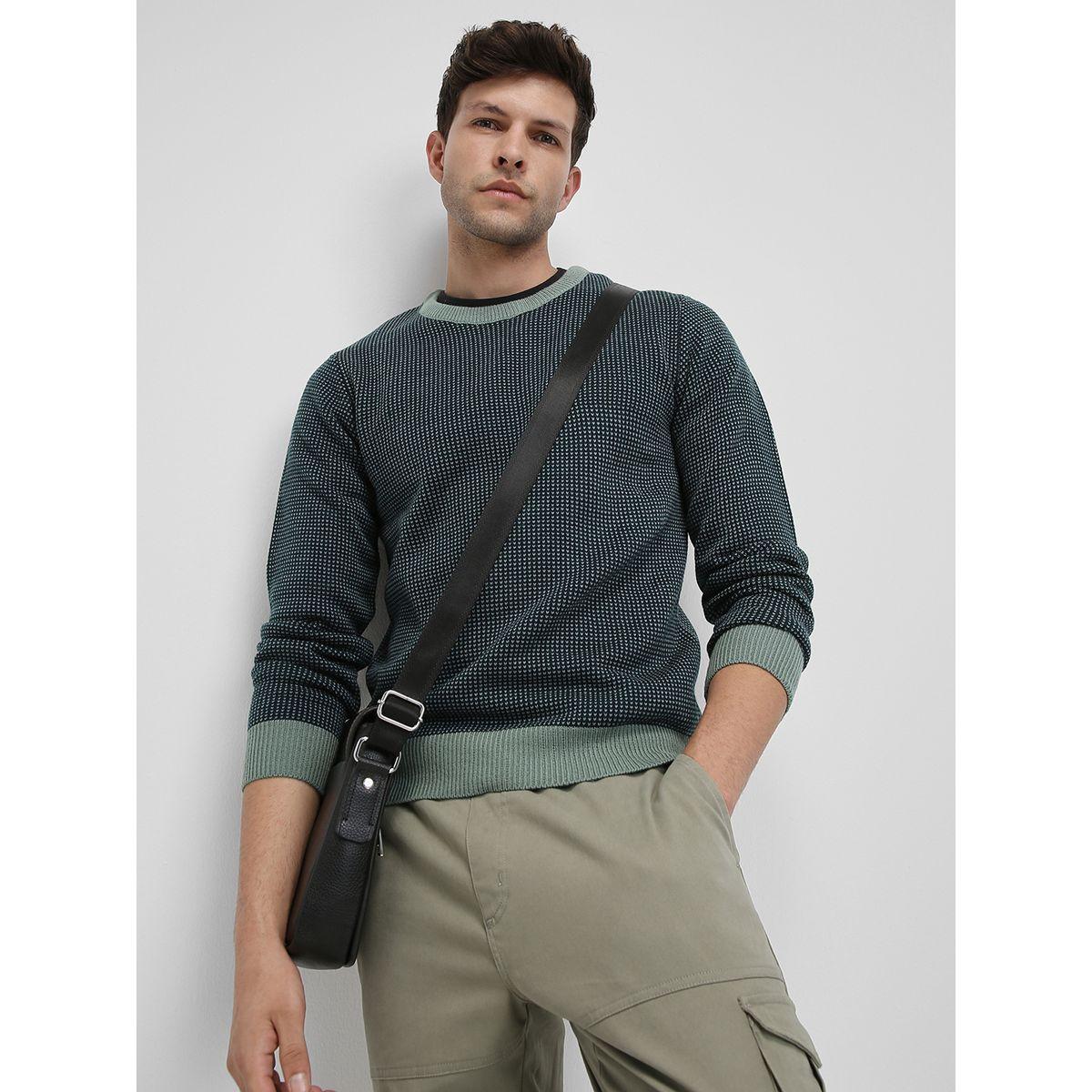 Dennis Lingo X Styli  Textured Round Neck Regular Fit Sweater-men-clothing-sweatersandpullovers-image-4