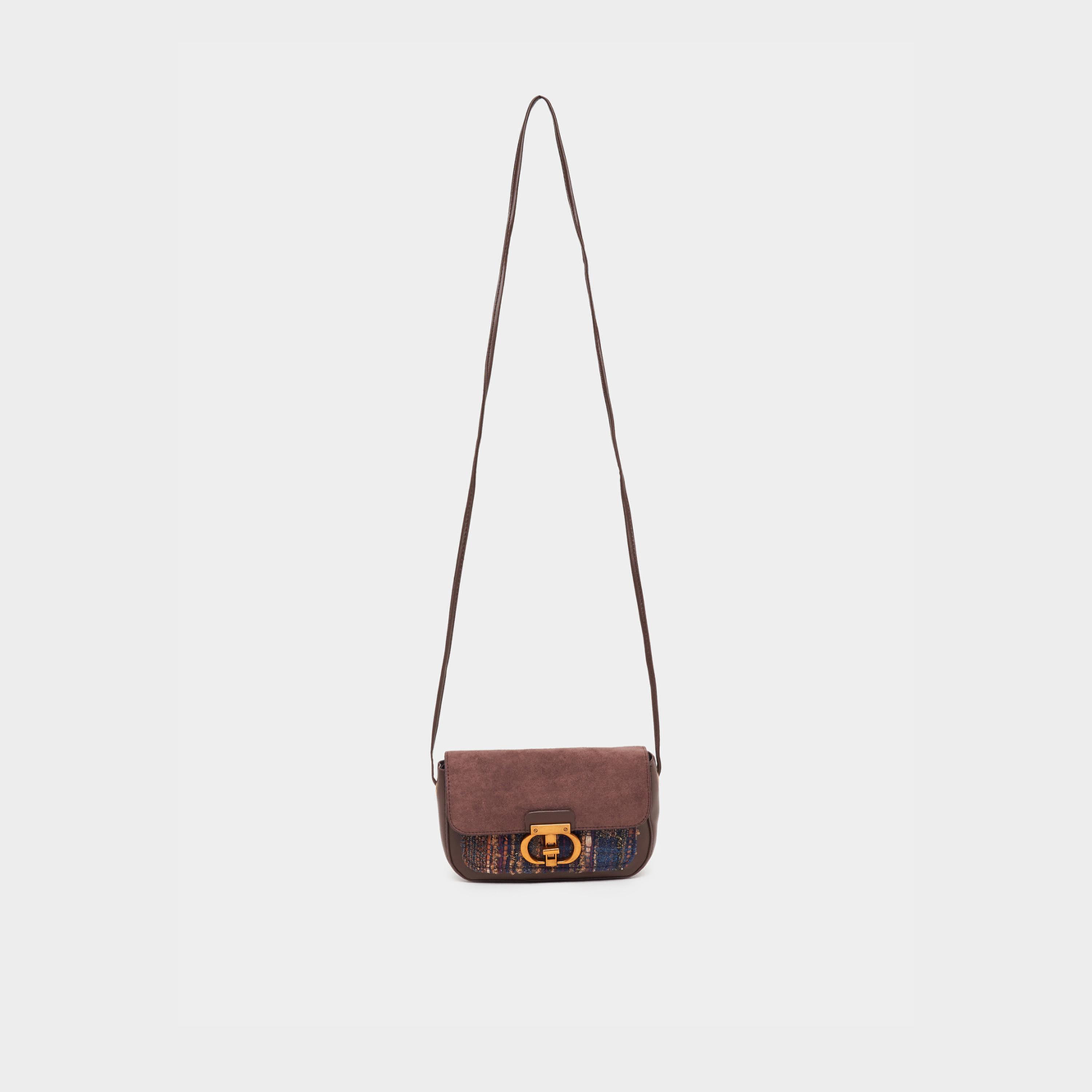 Styli Textured Twist Lock Crossbody Bag-women-bagsandwallets-handbags-image-1