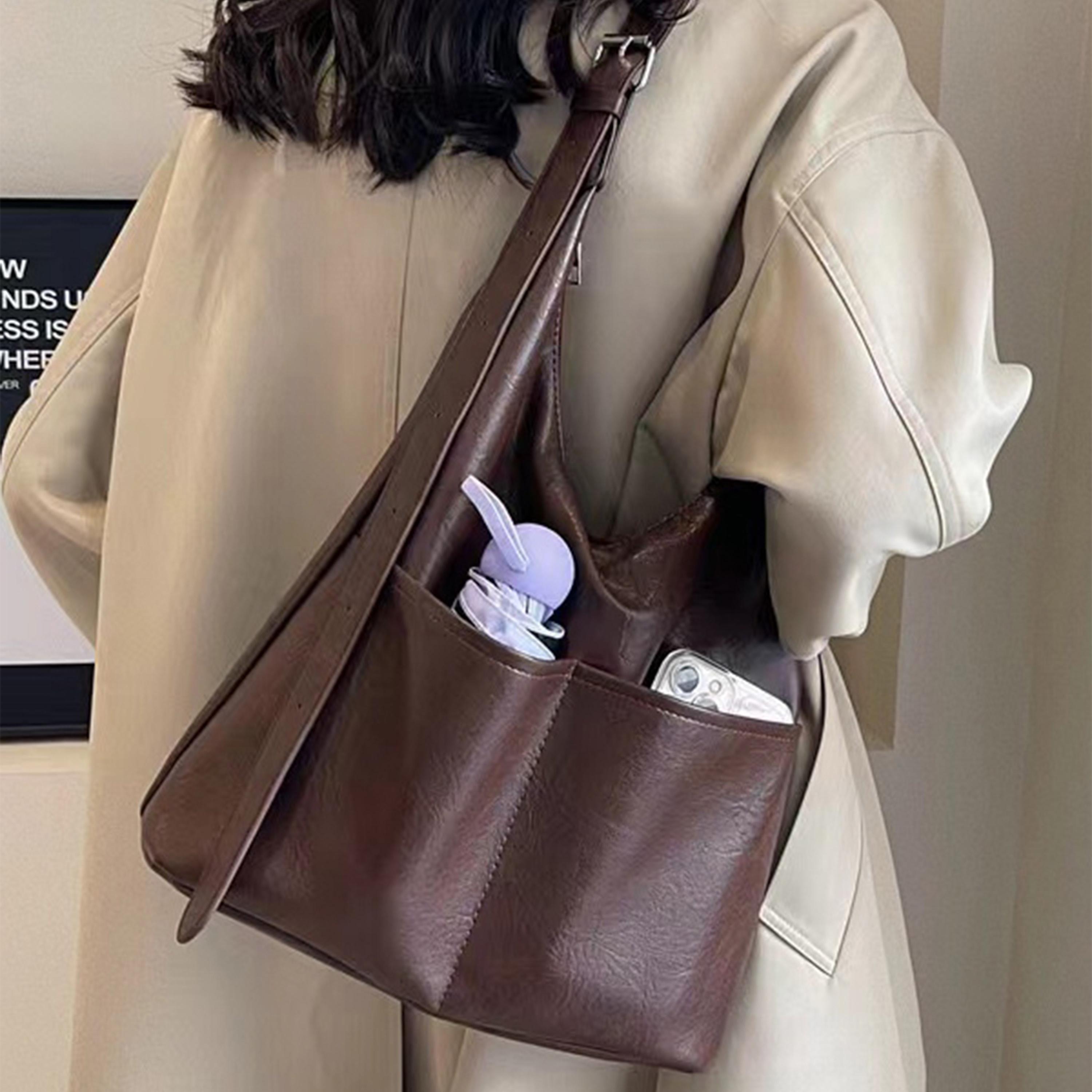 Styli Solid Tote Bag with Inner Pouch-women-bagsandwallets-handbags-image-8