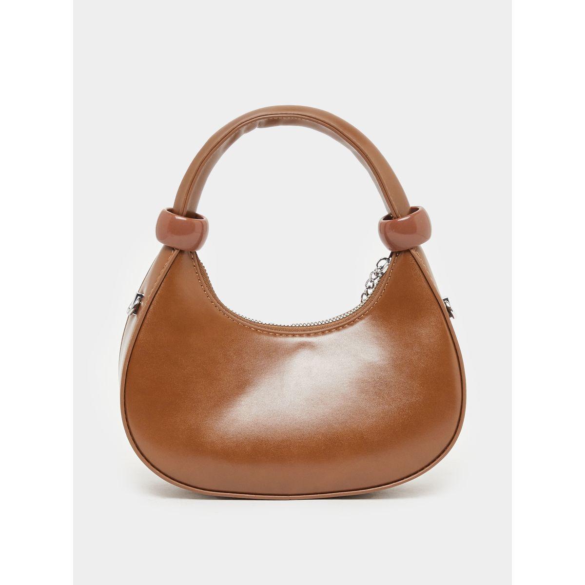 Styli Metal Badge Detail Handbag with Detachable Strap-women-bagsandwallets-handbags-image-4