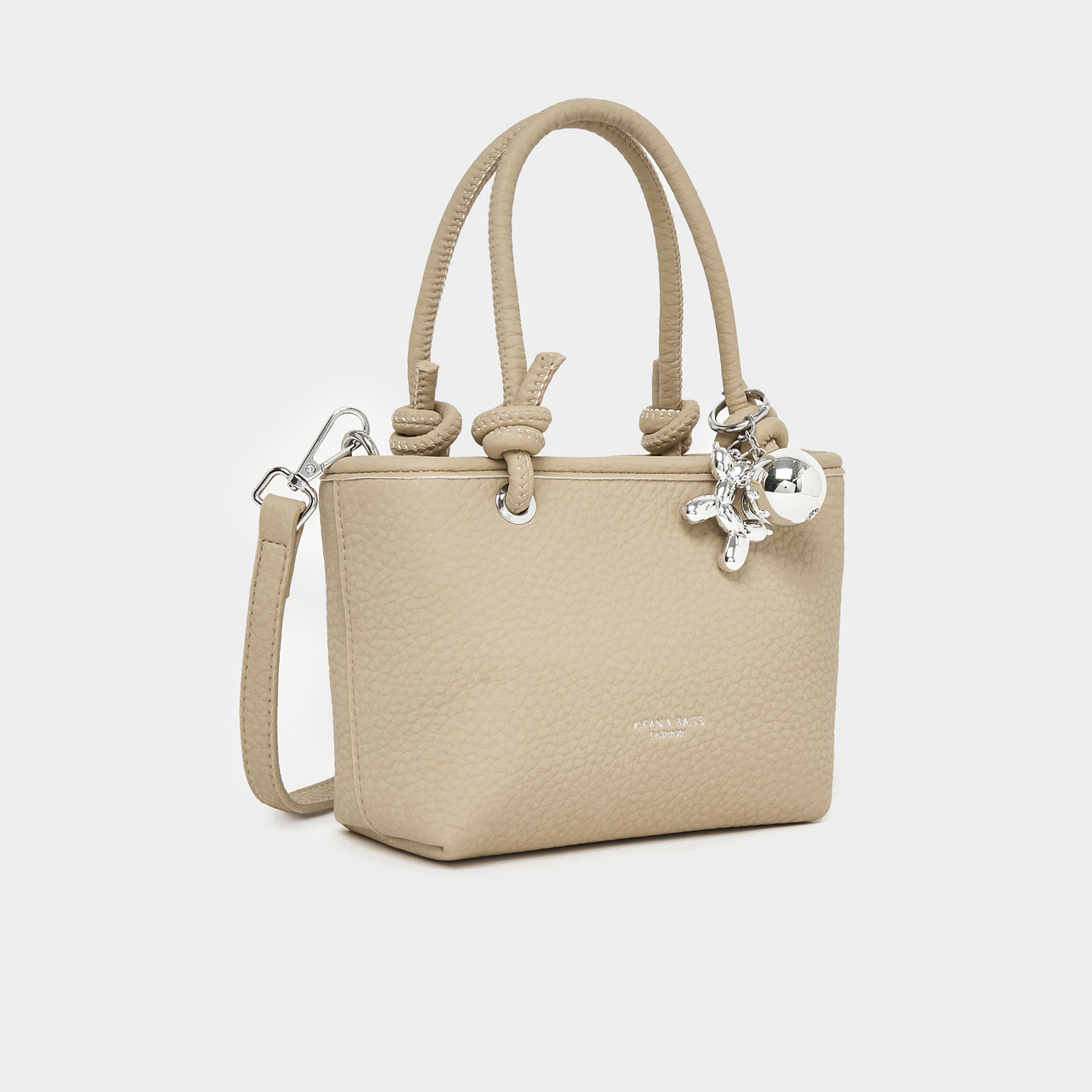 Styli Drop Chain Textured Tote Bag with Top Handle-women-bagsandwallets-handbags-image-1