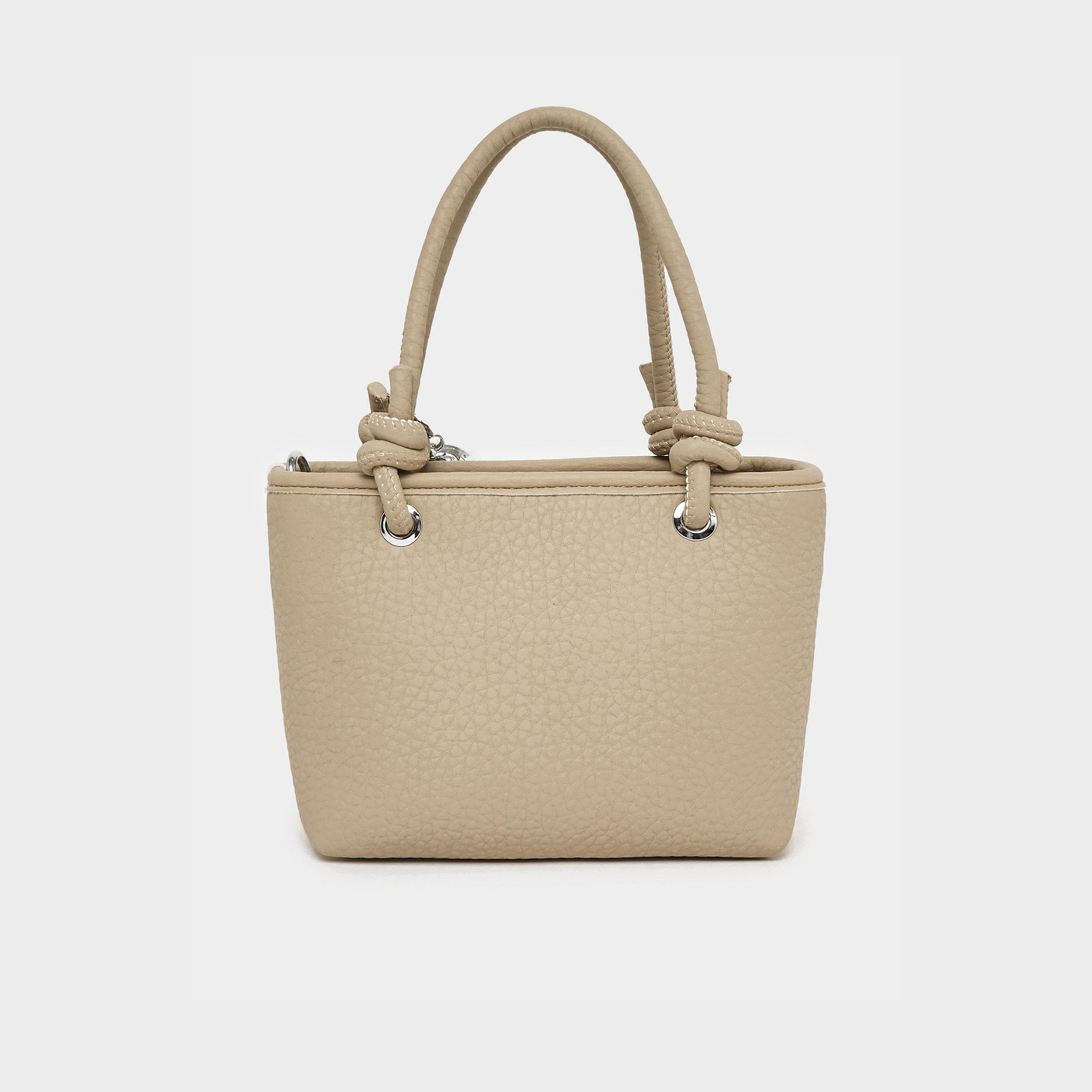 Styli Drop Chain Textured Tote Bag with Top Handle-women-bagsandwallets-handbags-image-5