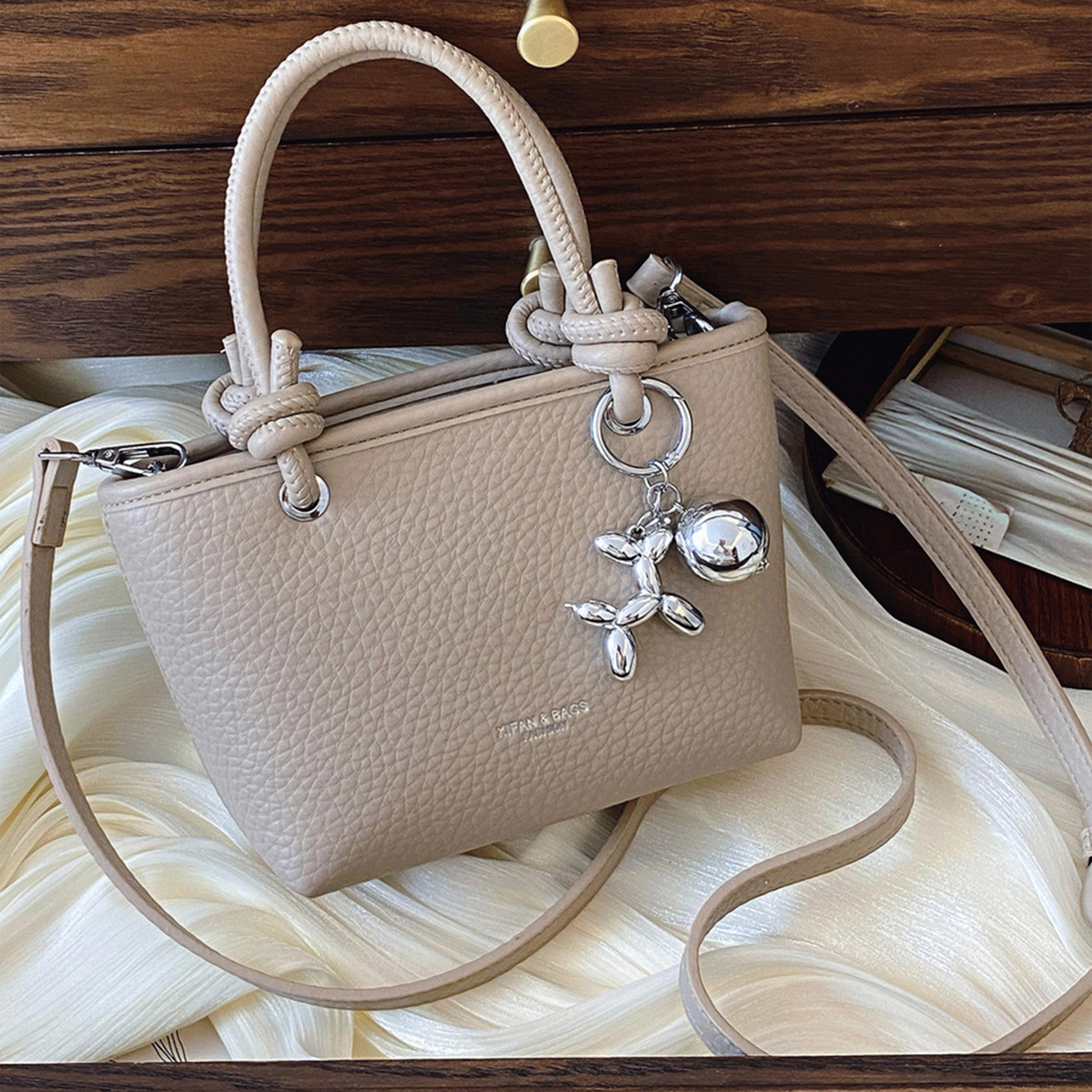 Styli Drop Chain Textured Tote Bag with Top Handle-women-bagsandwallets-handbags-image-8