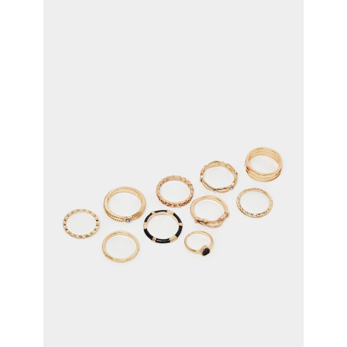 مجموعة من 10 خواتم يد كاجوال-women-watchesandjewellery-jewellery-rings-image-2